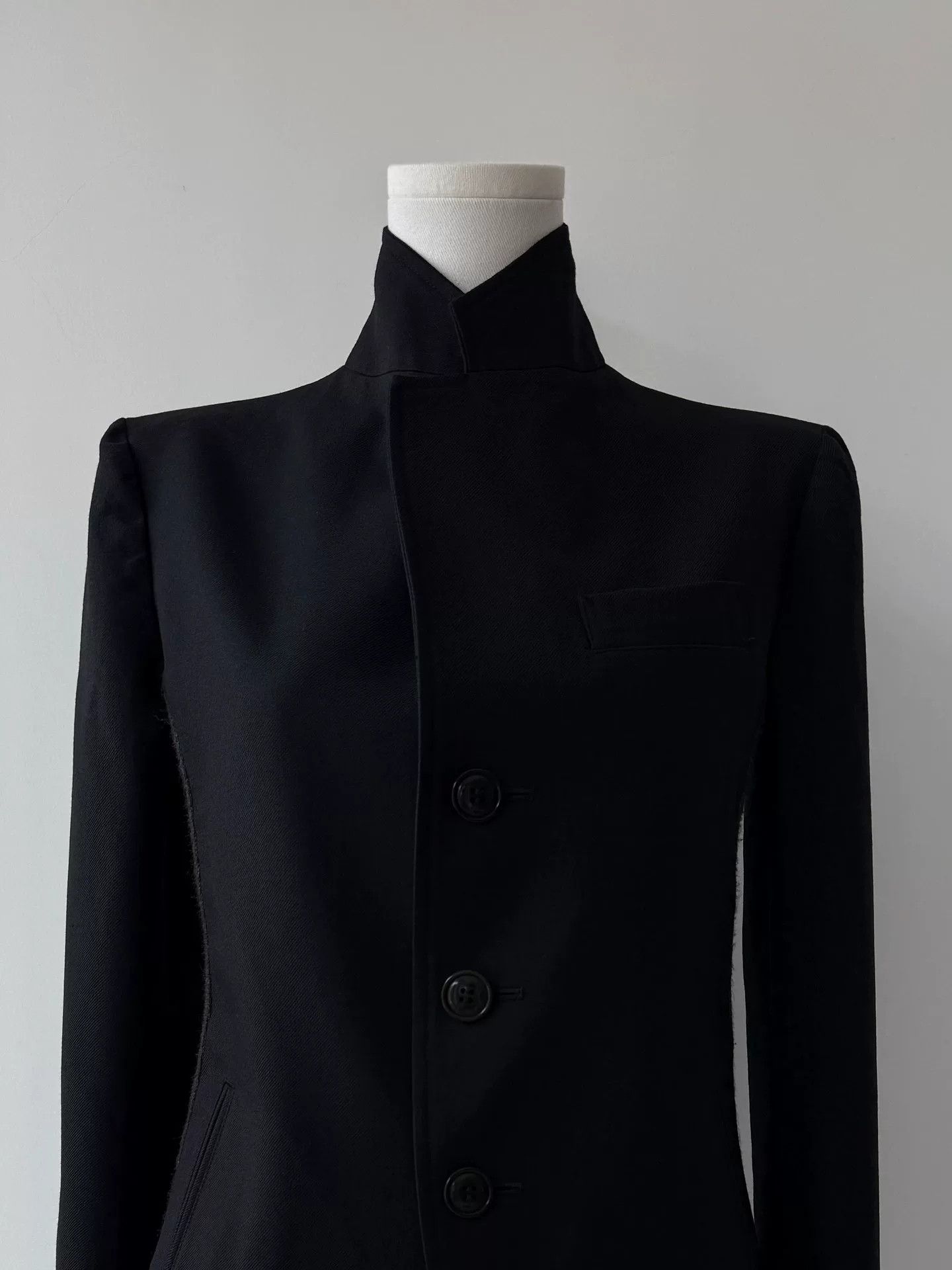 Y's minimalist black wool tailored jacket Size M / US 6-8 / IT 42-44 - 3 Thumbnail