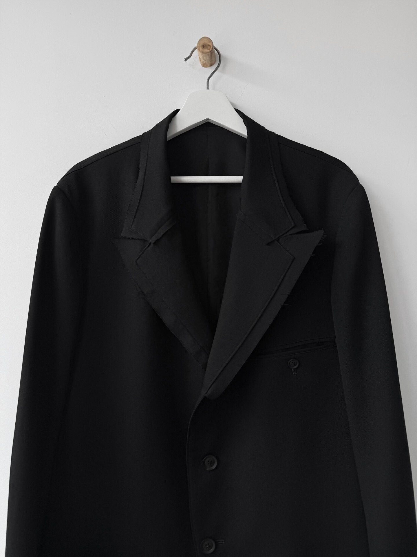 Yohji Yamamoto Yohji Yamamoto Black Gaba Wool Jacket Size US M / EU 48-50 / 2 - 3 Thumbnail