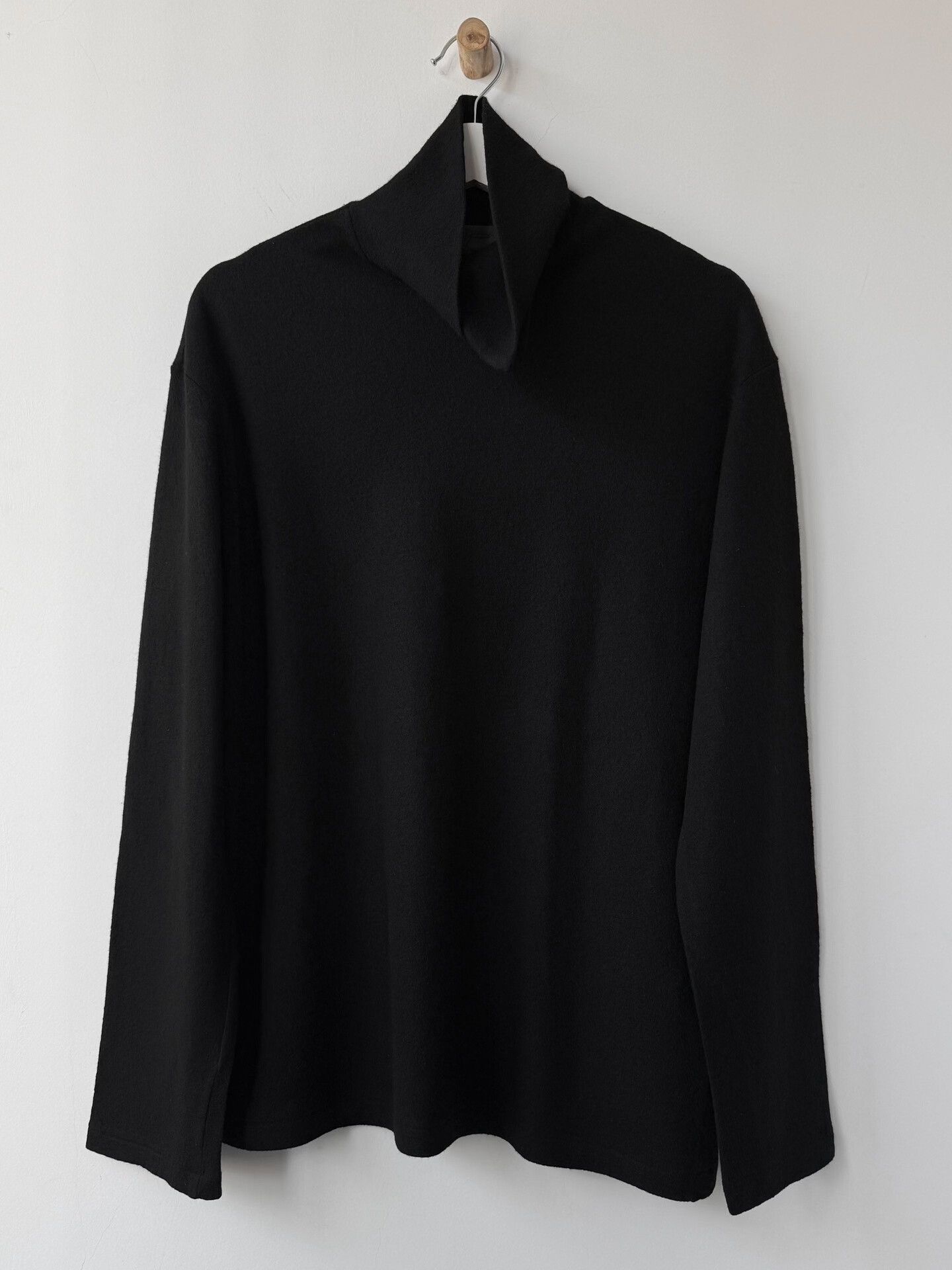 Yohji Yamamoto black wool long sleeve Yohji Yamamoto shirt Size US M / EU 48-50 / 2 - 2 Thumbnail