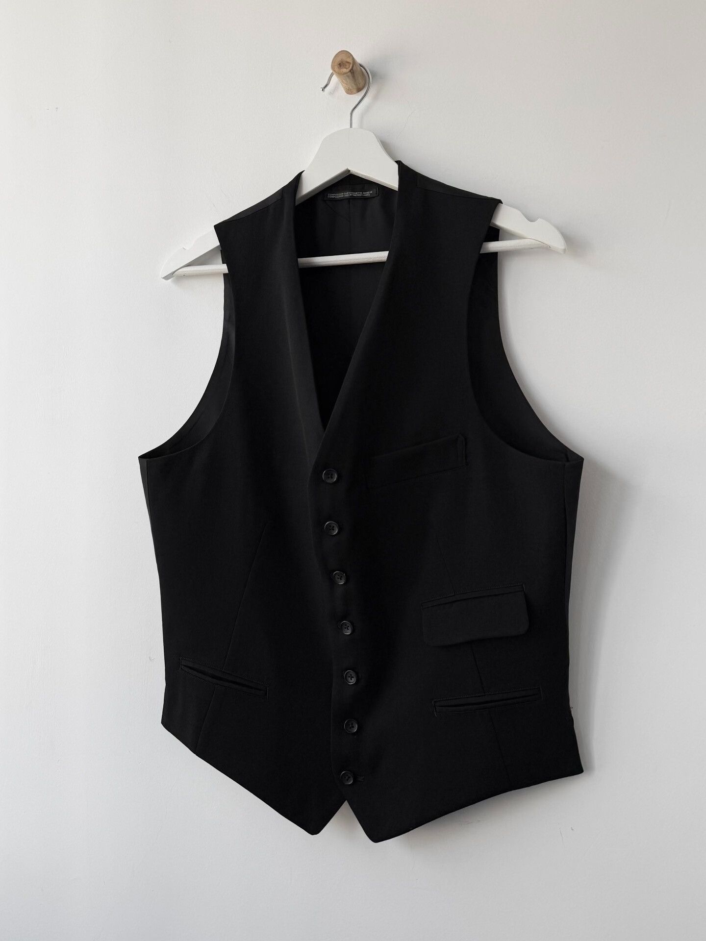 Yohji Yamamoto yohji yamamoto gaba wool black vest Size US M / EU 48-50 / 2 - 2 Thumbnail