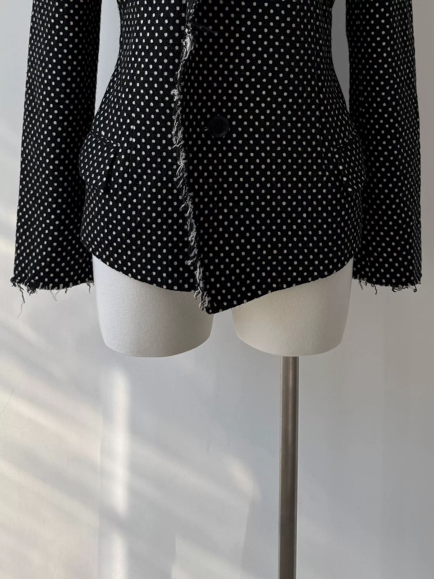 Y's yohji yamamoto y's wool polka dot blazer Size S / US 4 / IT 40 - 3 Thumbnail
