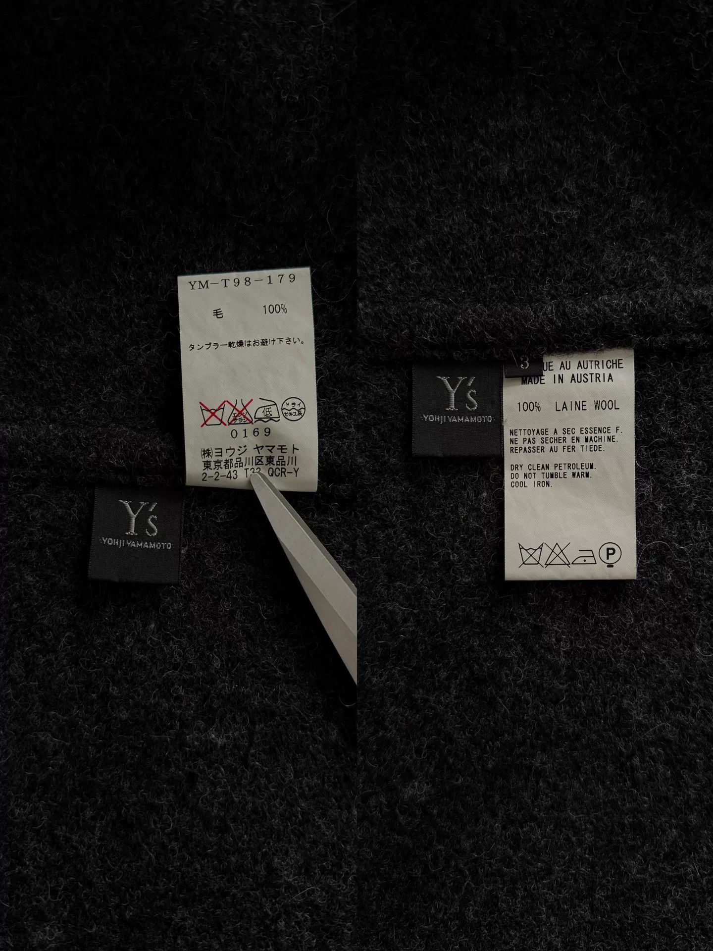 Y's Yohji Yamamoto Wool Jacket with Contrast Edges Size US L / EU 52-54 / 3 - 6 Thumbnail