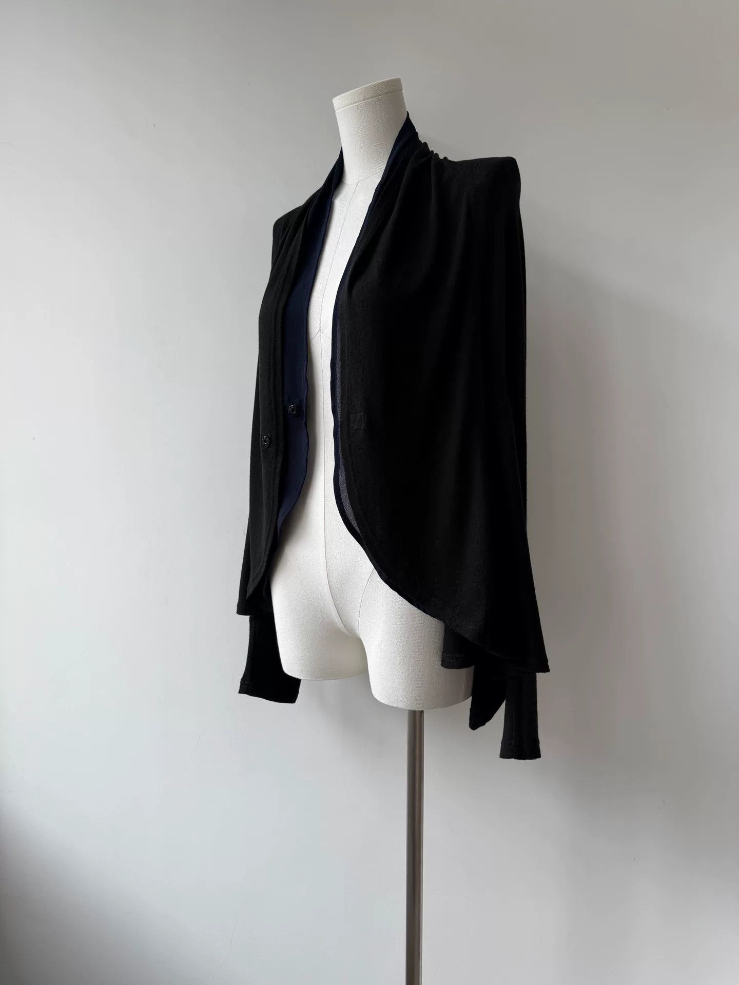 Y's yohji yamamoto layered black cardigan Size US M / EU 48-50 / 2 - 3 Thumbnail
