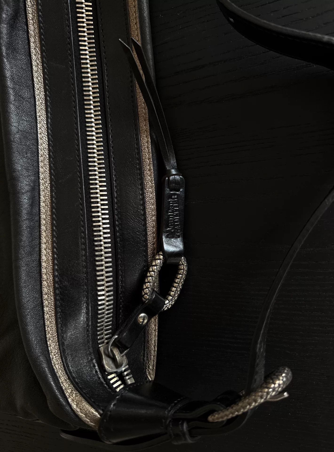 Jean Paul Gaultier Jean Paul Gaultier Black Leather Shoulder Bag Size ONE SIZE - 8 Thumbnail