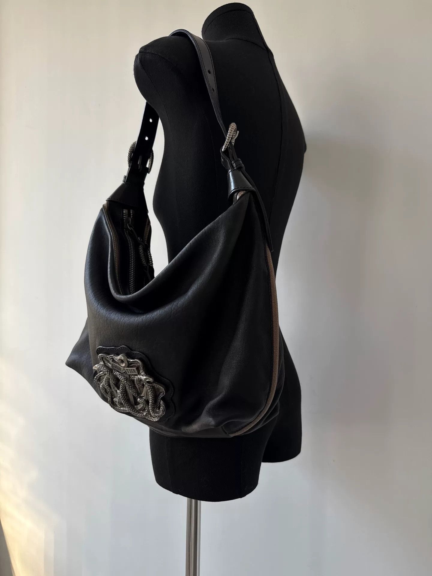 Jean Paul Gaultier Jean Paul Gaultier Black Leather Shoulder Bag Size ONE SIZE - 6 Thumbnail