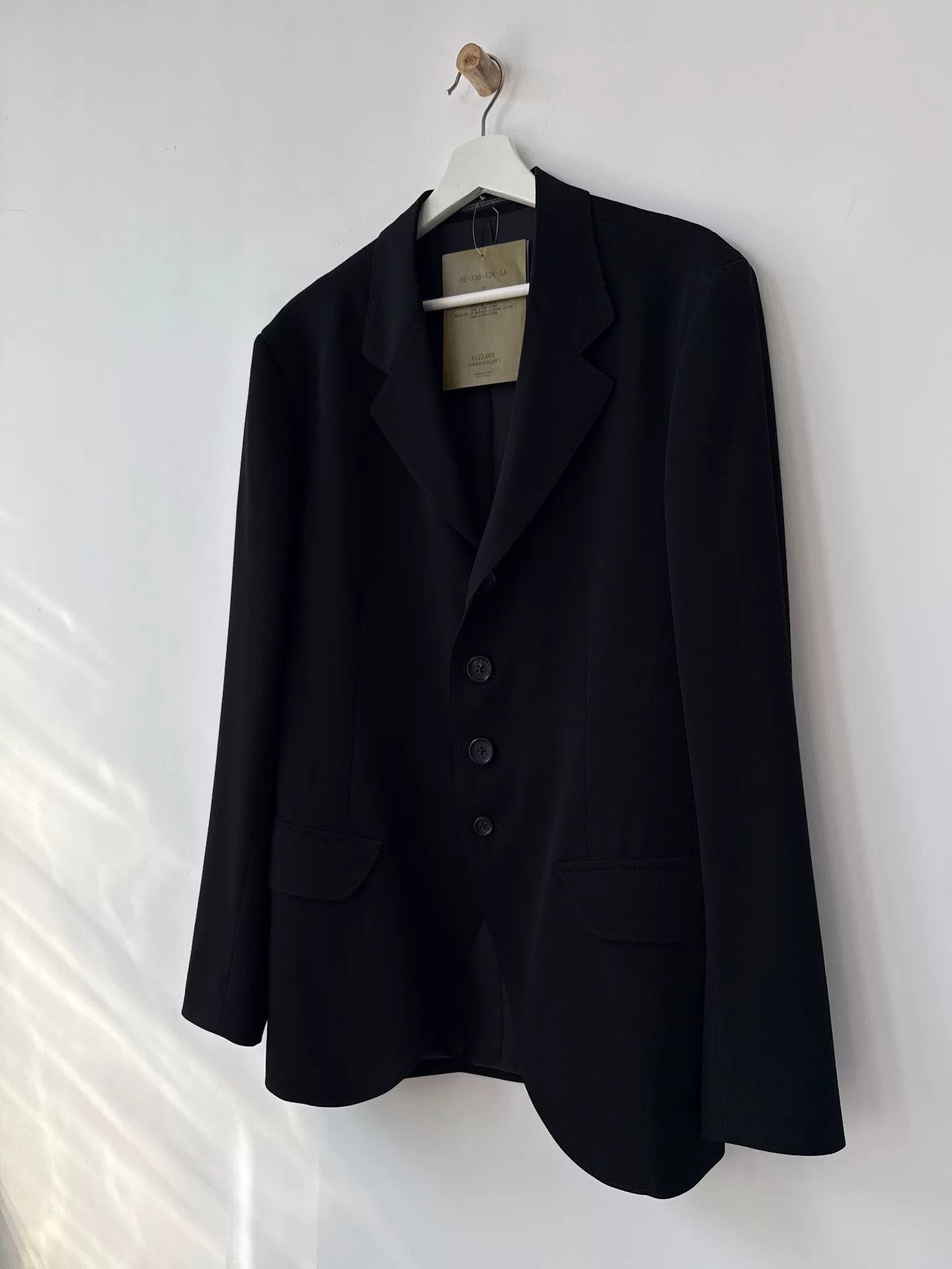 Yohji Yamamoto Yohji Yamamoto Black Wool Suit Jacket Size US L / EU 52-54 / 3 - 4 Thumbnail