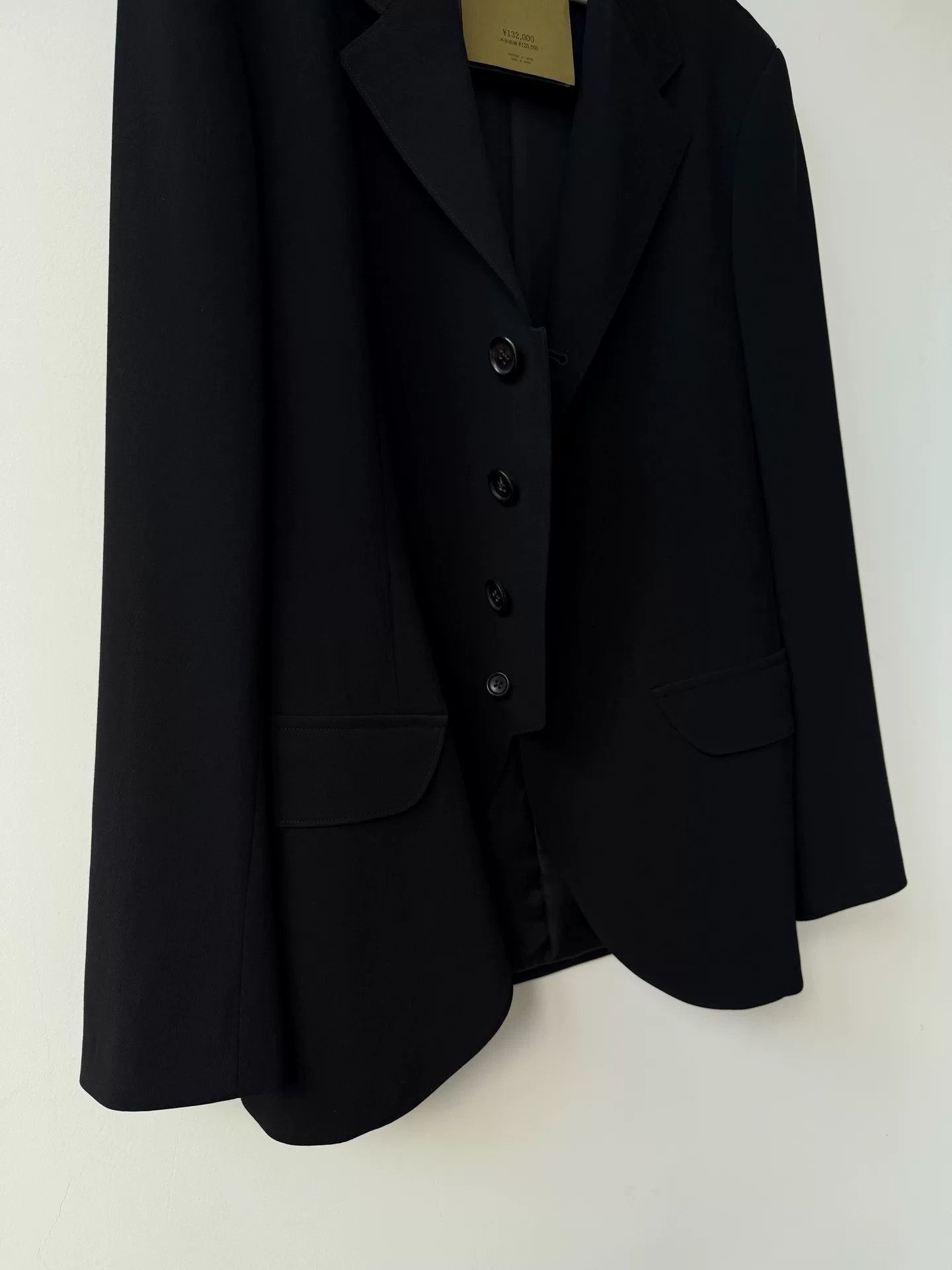 Yohji Yamamoto Yohji Yamamoto Black Wool Suit Jacket Size US L / EU 52-54 / 3 - 5 Thumbnail