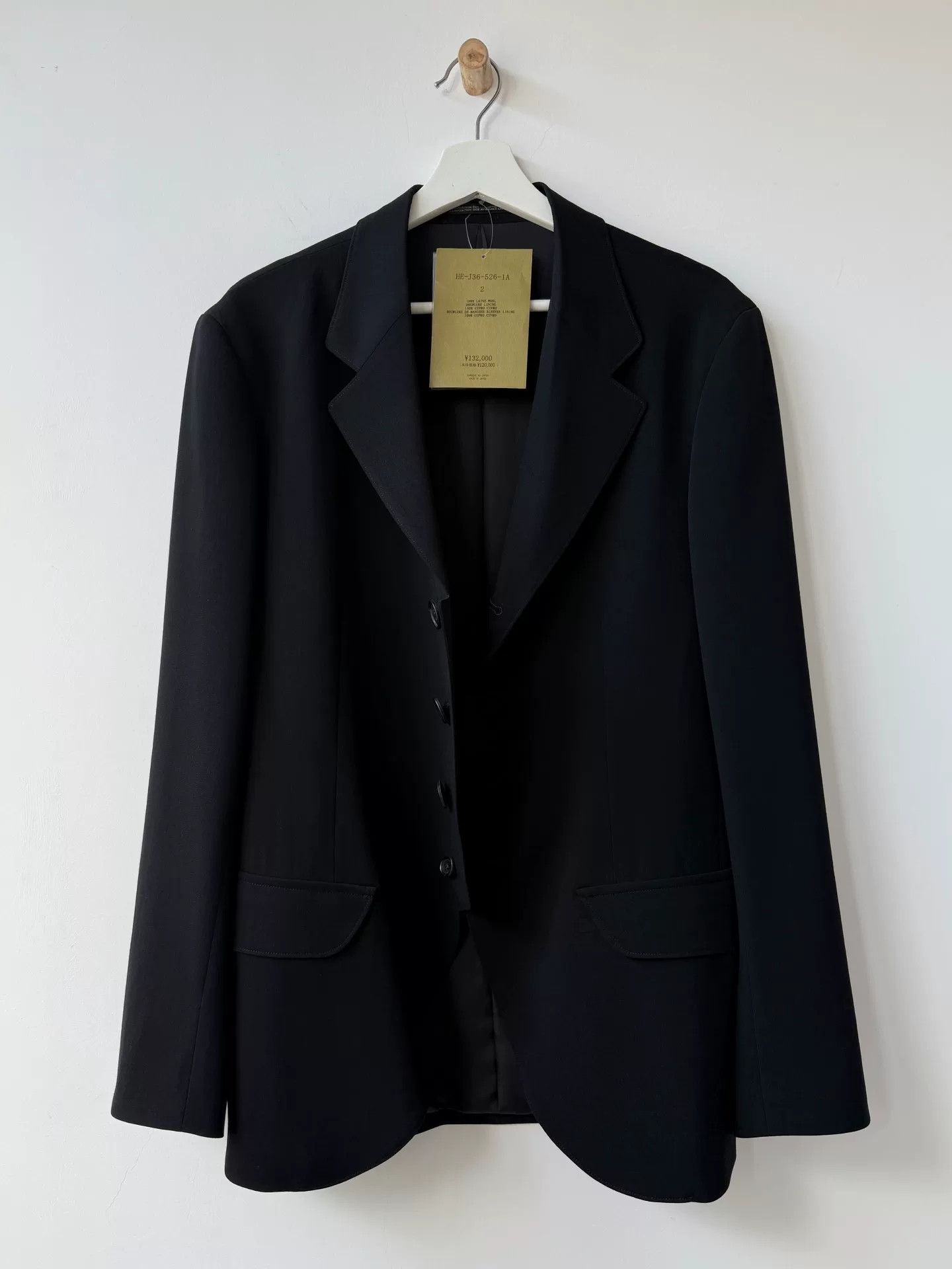 Yohji Yamamoto Yohji Yamamoto Black Wool Suit Jacket Size US L / EU 52-54 / 3 - 3 Thumbnail