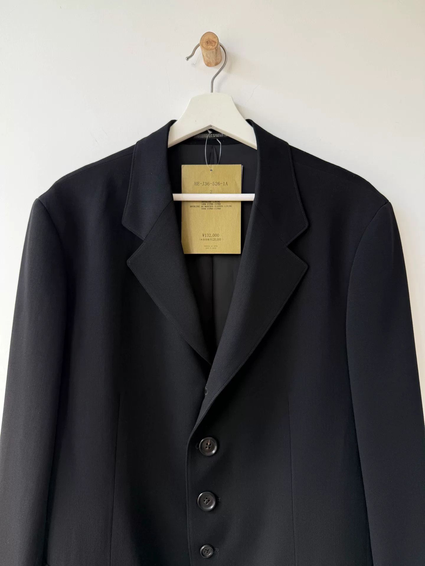 Yohji Yamamoto Yohji Yamamoto Black Wool Suit Jacket Size US L / EU 52-54 / 3 - 6 Thumbnail