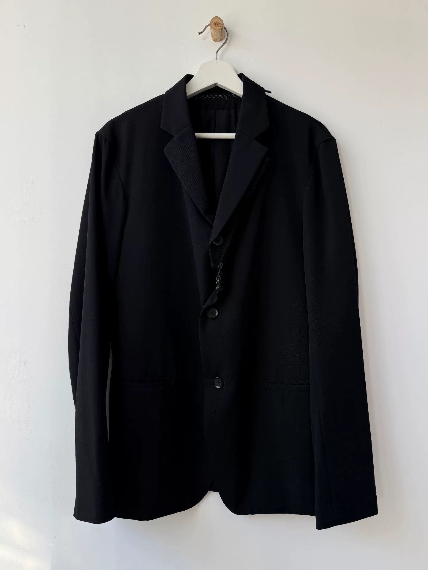 Yohji Yamamoto Yohji Yamamoto Black Wool Suit Jacket Size US L / EU 52-54 / 3 - 2 Thumbnail