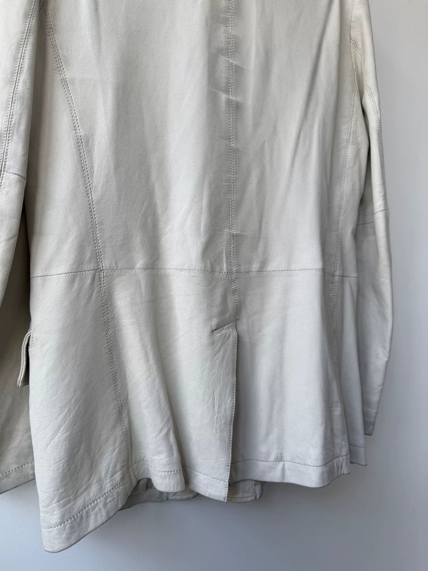 Yohji Yamamoto yohji yamamoto ivory leather suit jacket Size US M / EU 48-50 / 2 - 8 Thumbnail