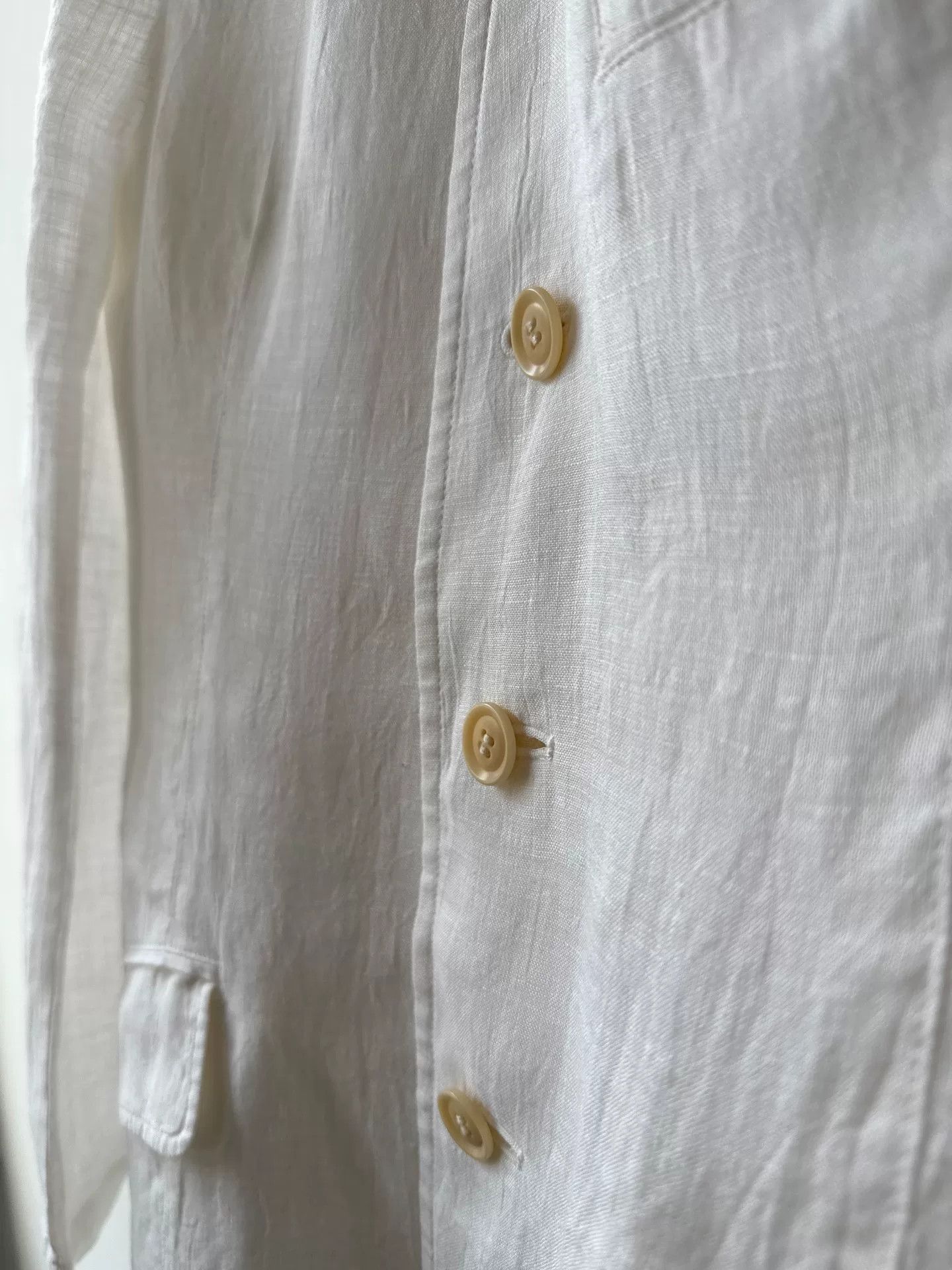 Y's minimalist white linen suit jacket Size US S / EU 44-46 / 1 - 5 Thumbnail