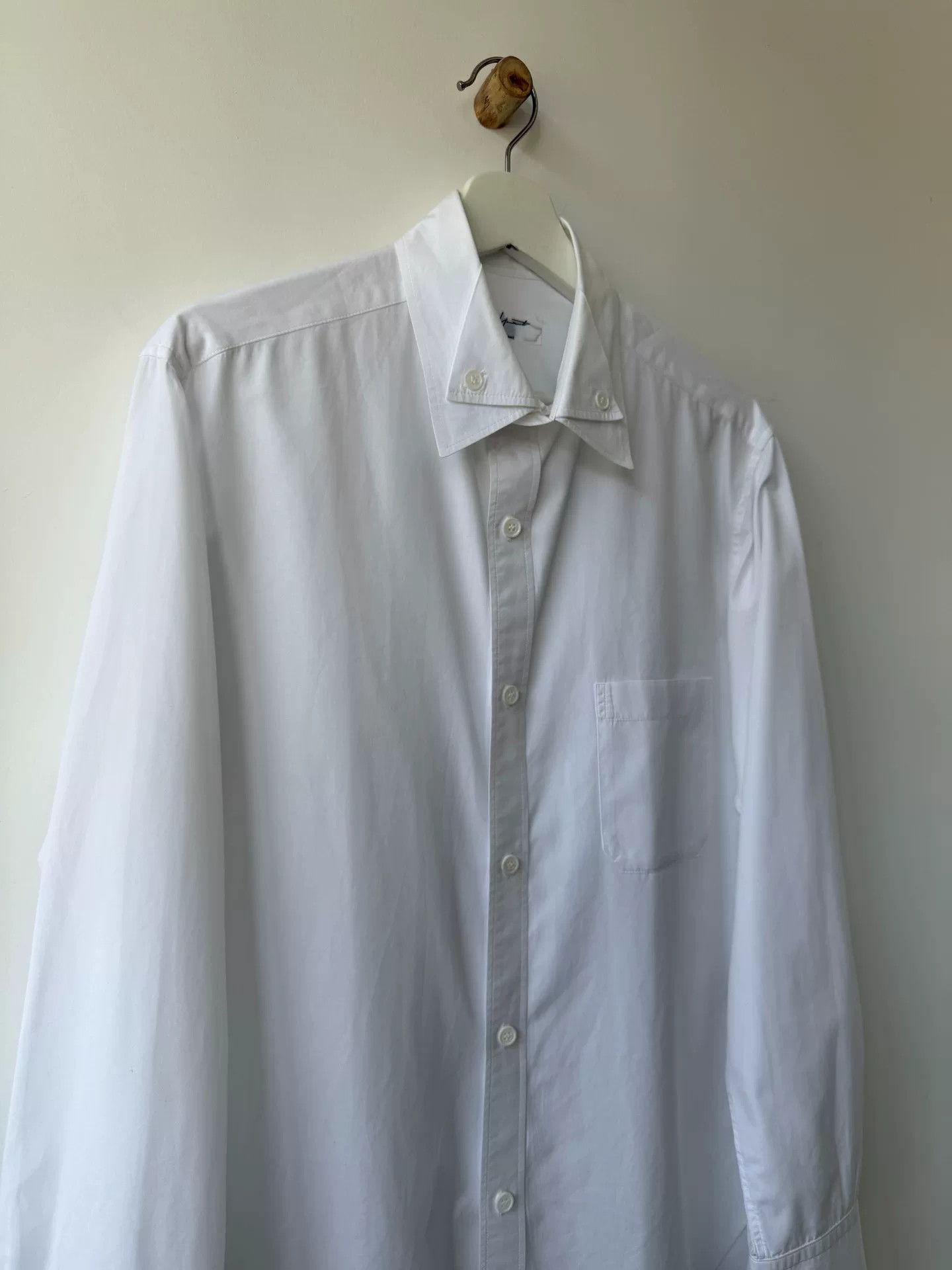 Yohji Yamamoto Yohji Yamamoto Pour Homme White Shirt Size US L / EU 52-54 / 3 - 4 Thumbnail