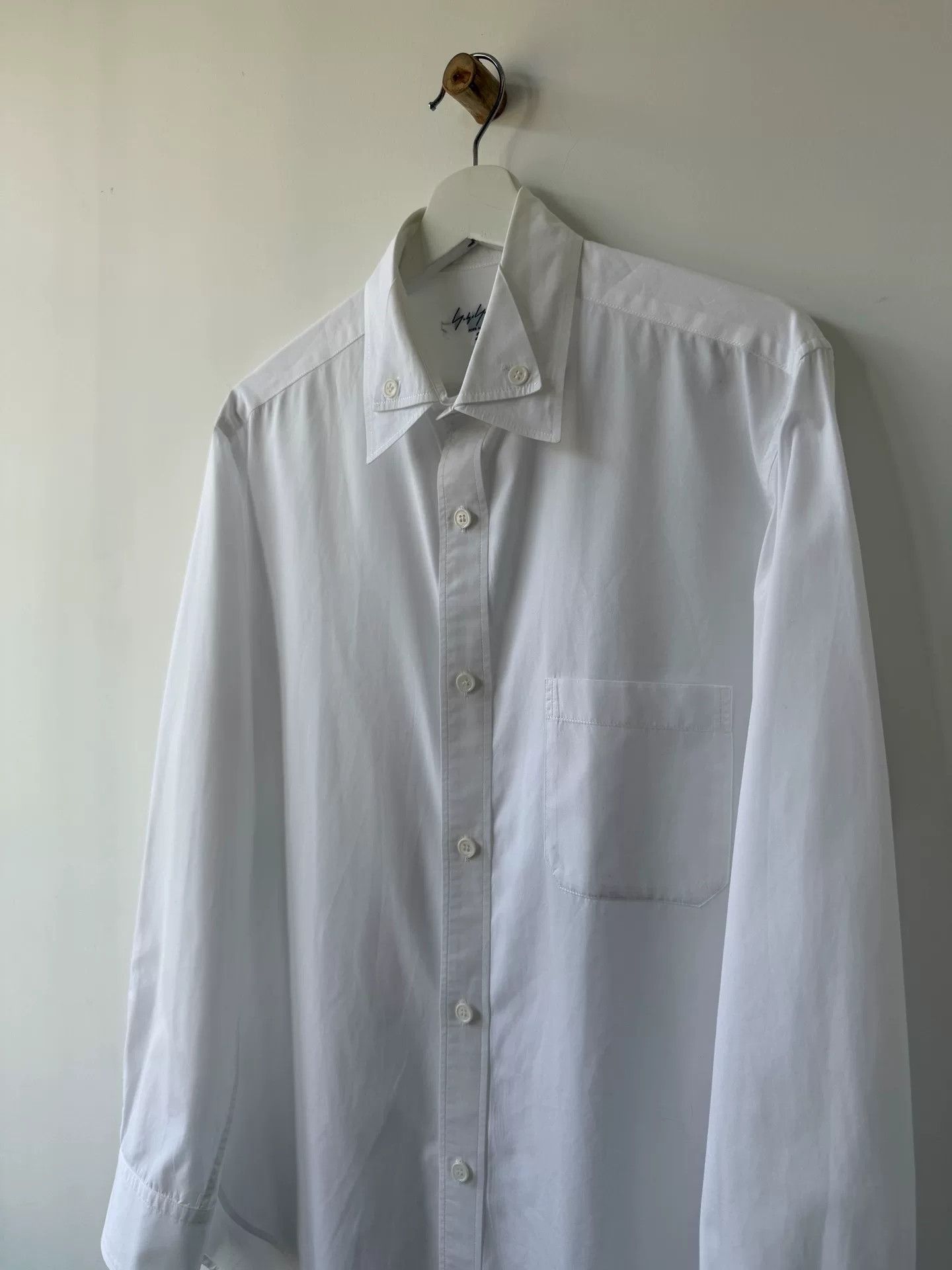 Yohji Yamamoto Yohji Yamamoto Pour Homme White Shirt Size US L / EU 52-54 / 3 - 3 Thumbnail