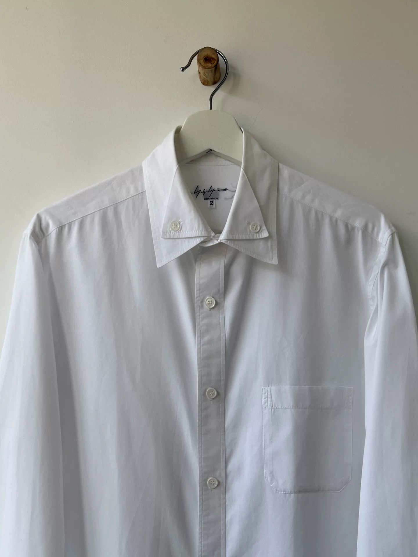 Yohji Yamamoto Yohji Yamamoto Pour Homme White Shirt Size US L / EU 52-54 / 3 - 2 Thumbnail