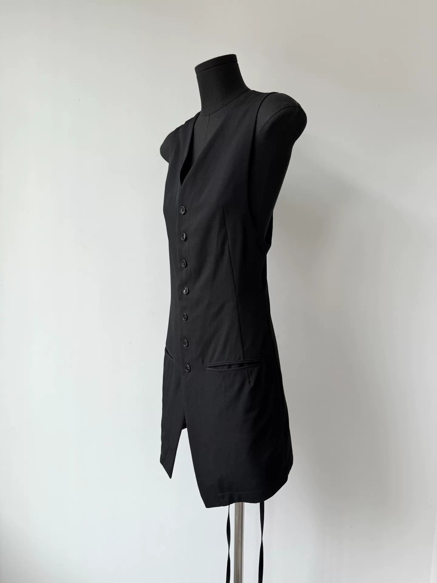 Limi Feu Yohji Yamamoto Sleeveless Vest with Ties Size ONE SIZE - 2 Thumbnail