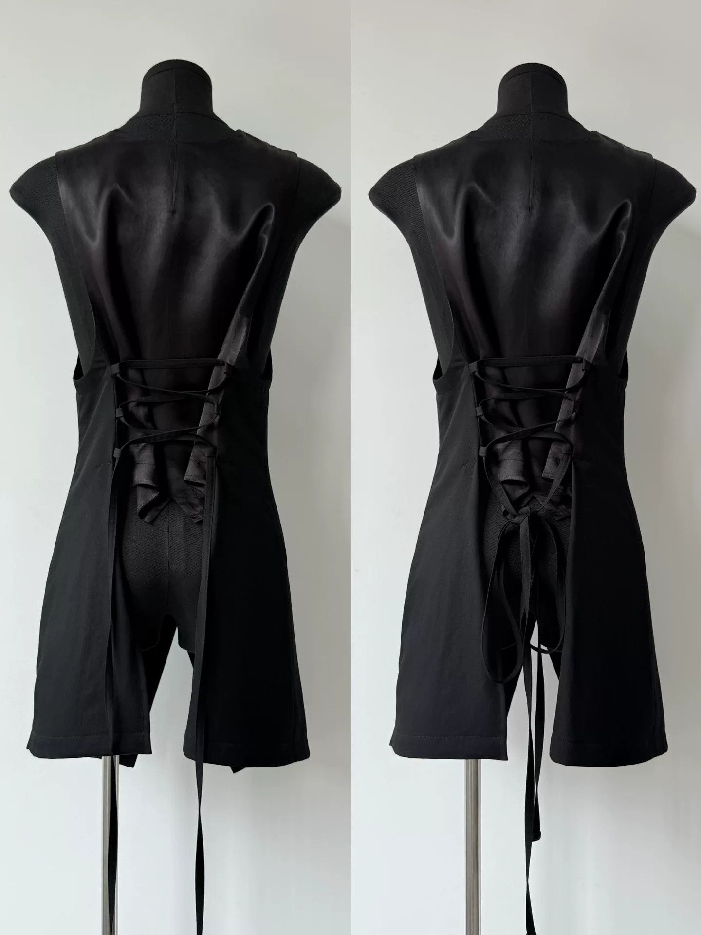 Limi Feu Yohji Yamamoto Sleeveless Vest with Ties Size ONE SIZE - 8 Thumbnail
