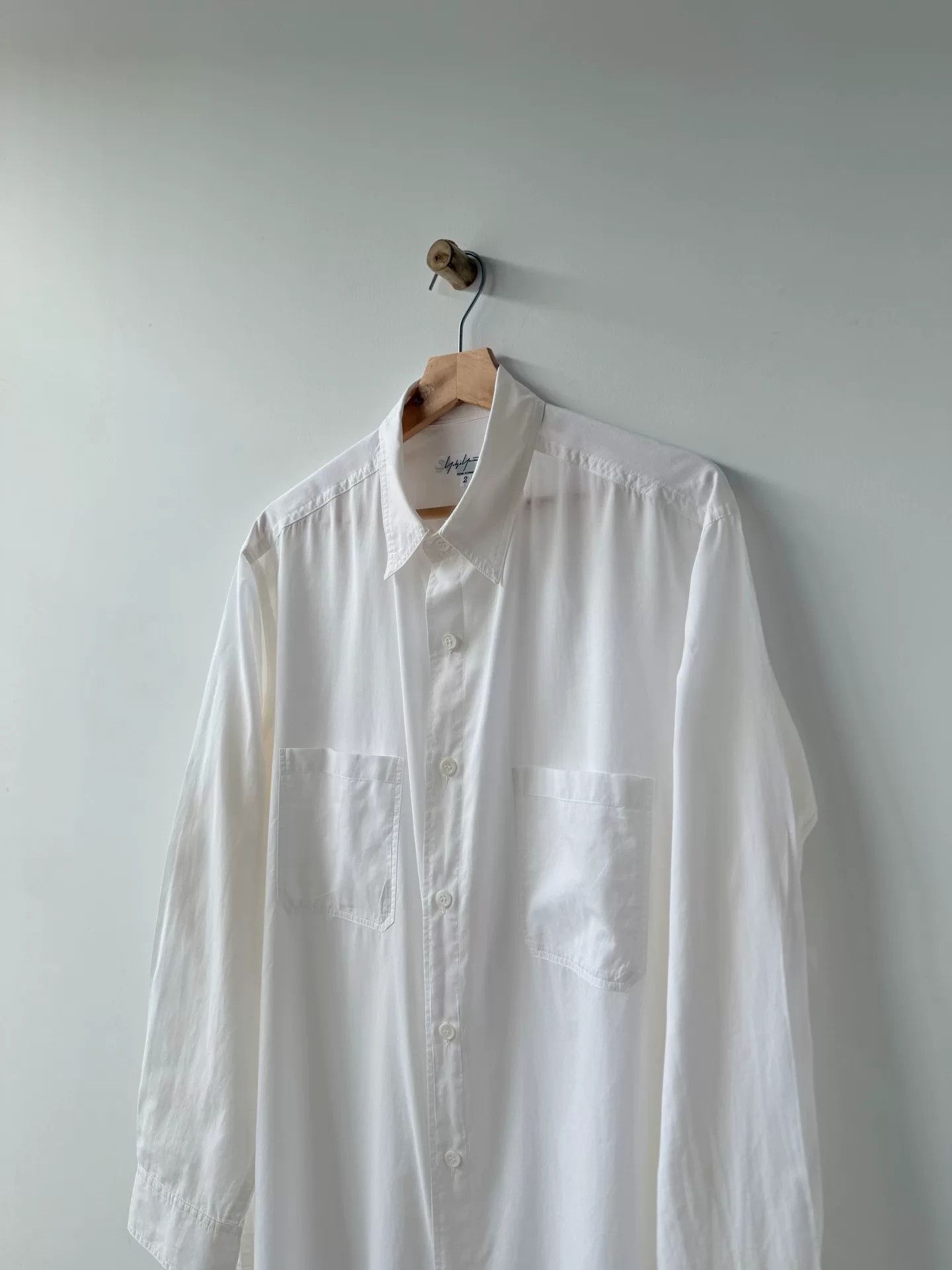 Yohji Yamamoto Yohji Yamamoto Pour Homme White Long Sleeve Shirt Size US L / EU 52-54 / 3 - 2 Thumbnail