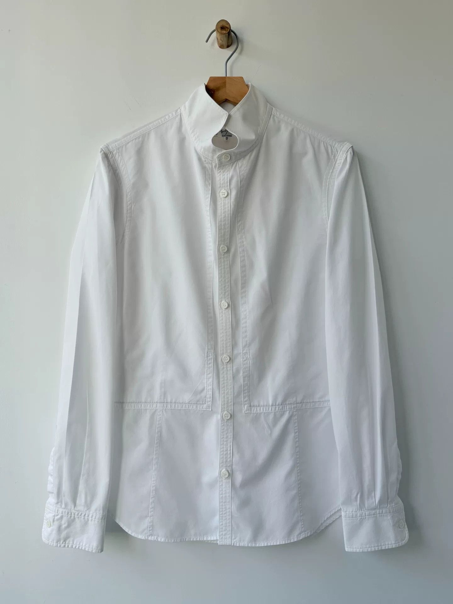 Yohji Yamamoto Yohji Yamamoto White Long Sleeve Shirt Size US M / EU 48-50 / 2 - 6 Thumbnail