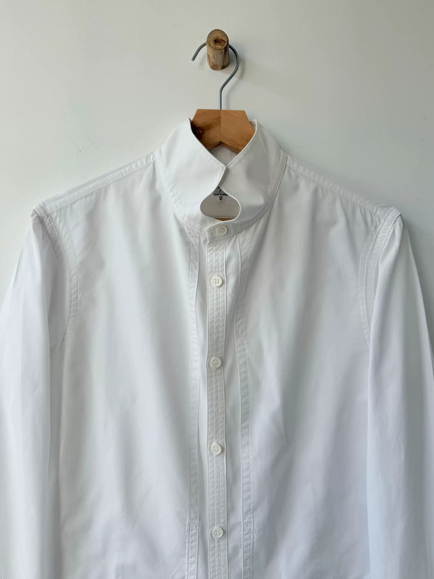 Yohji Yamamoto Yohji Yamamoto White Long Sleeve Shirt Size US M / EU 48-50 / 2 - 2 Thumbnail