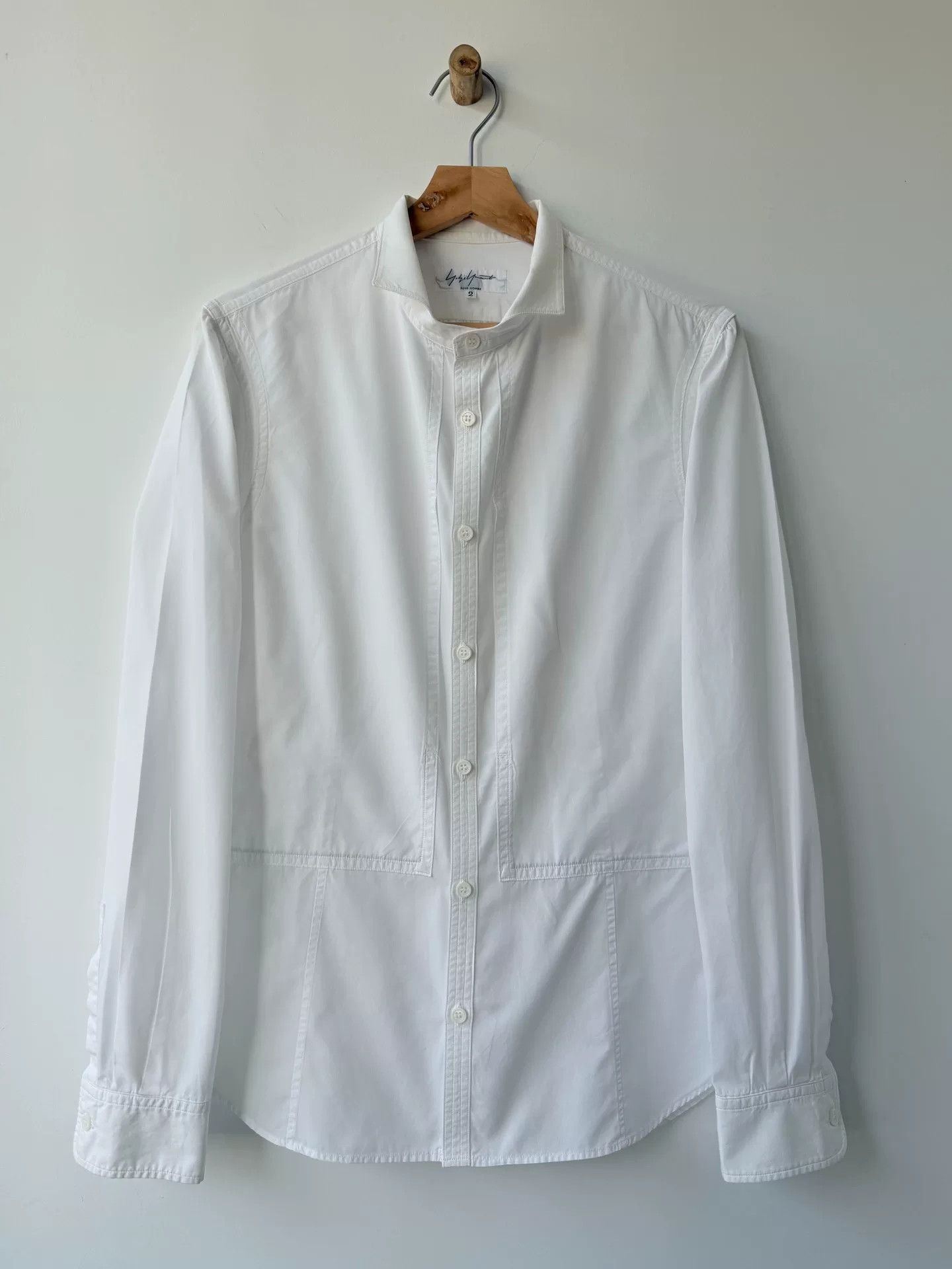 Yohji Yamamoto Yohji Yamamoto White Long Sleeve Shirt Size US M / EU 48-50 / 2 - 4 Thumbnail