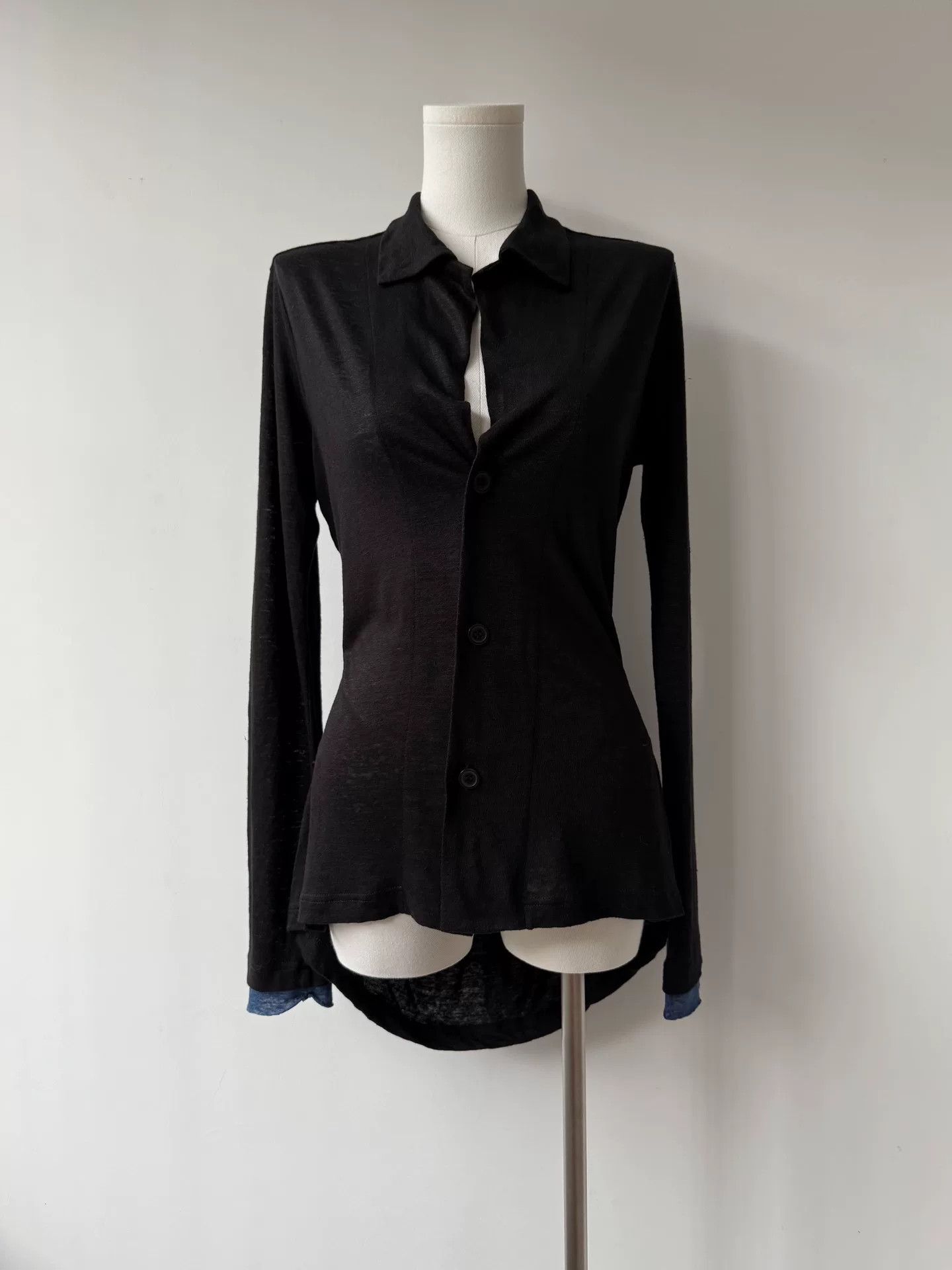 Y's y's black linen peplum cardigan jacket Size S / US 4 / IT 40 - 3 Thumbnail