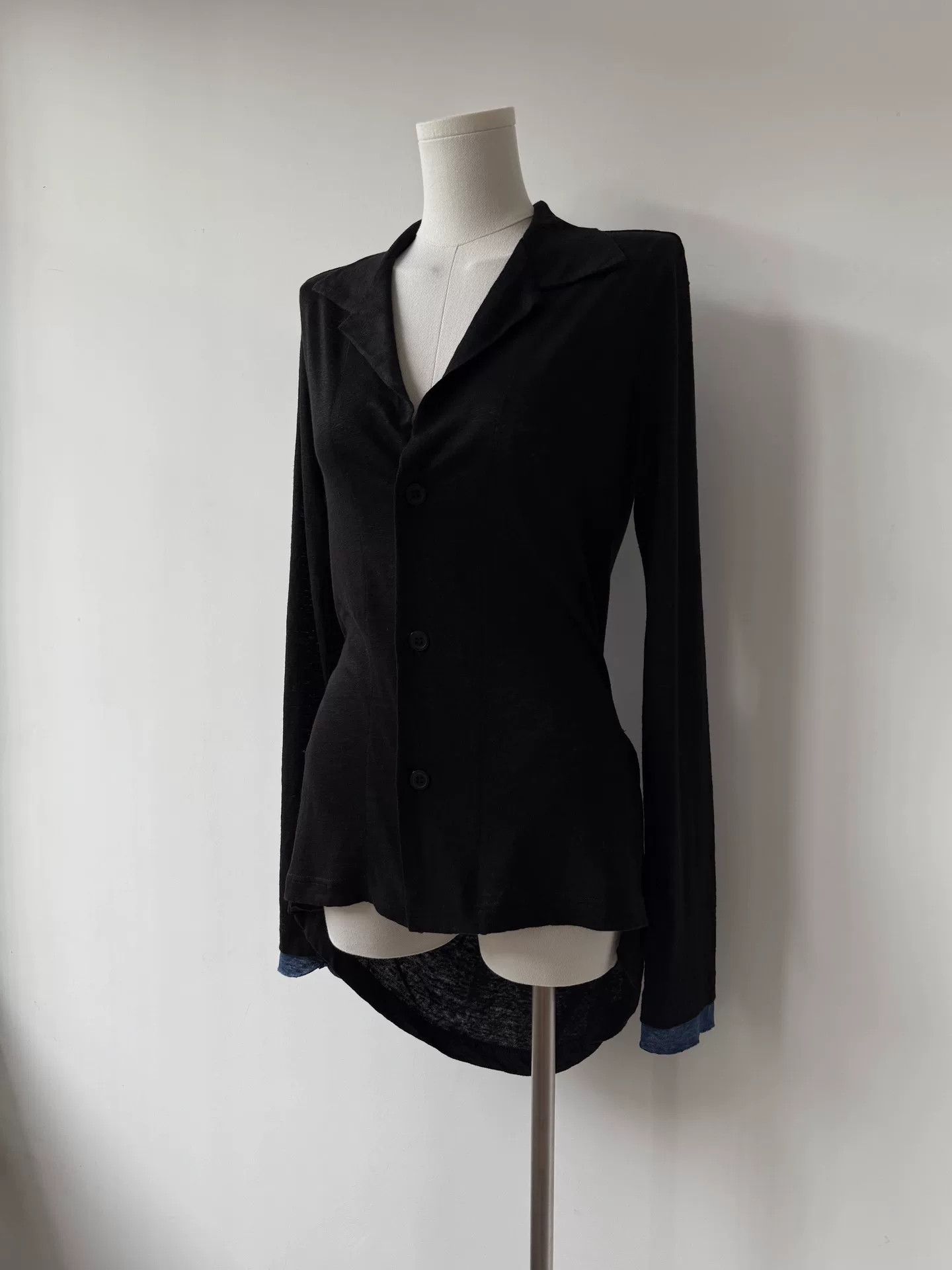 Y's y's black linen peplum cardigan jacket Size S / US 4 / IT 40 - 4 Thumbnail