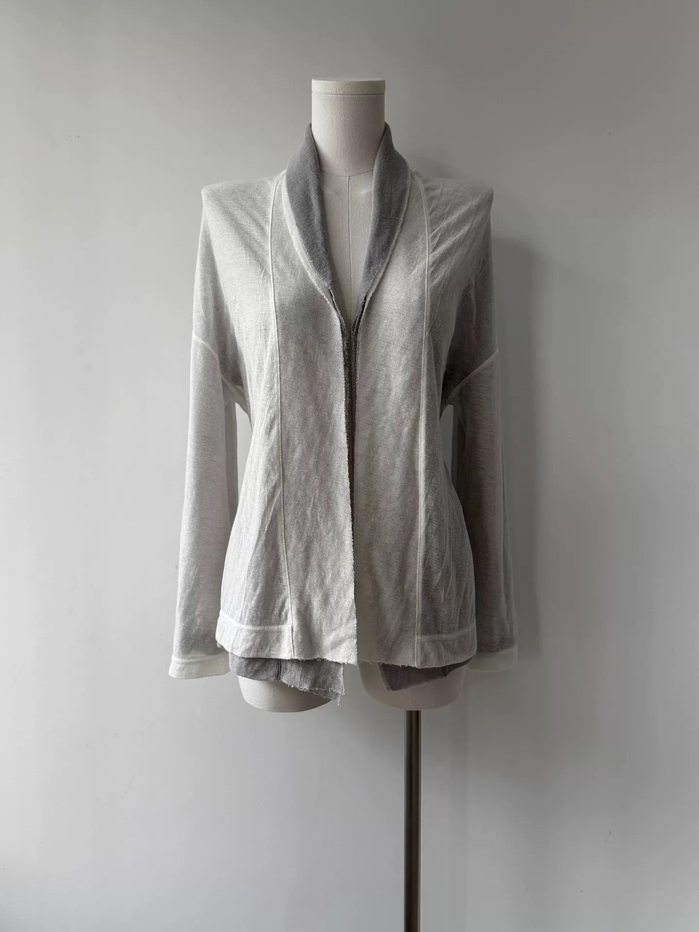 Y's Yohji Yamamoto Double-Layered Knit Cardigan Size M / US 6-8 / IT 42-44 - 4 Thumbnail