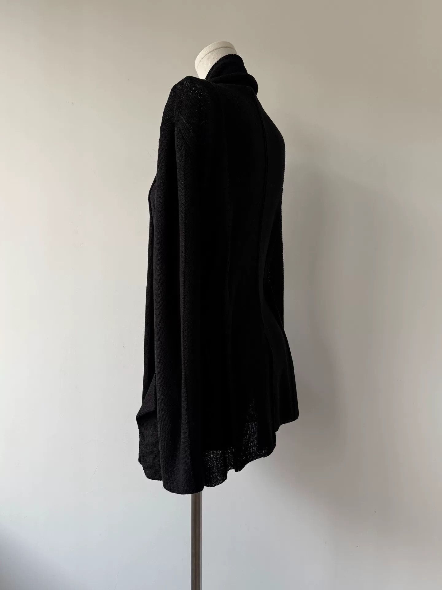 Yohji Yamamoto black genderless draped cardigan by yohji yamamoto Size US M / EU 48-50 / 2 - 8 Thumbnail