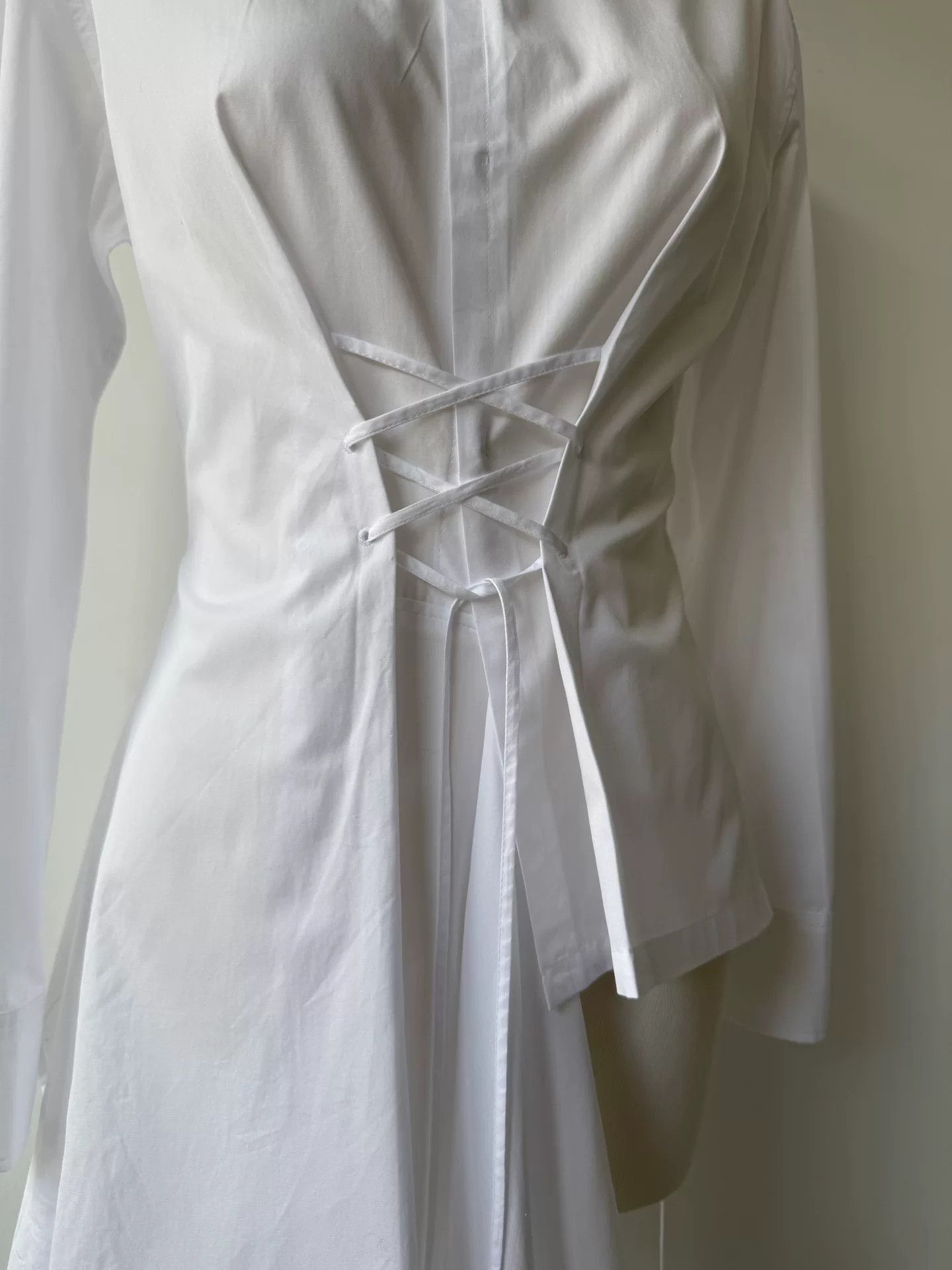 Yohji Yamamoto Yohji Yamamoto Femme White Tie Detail Shirt Size M / US 6-8 / IT 42-44 - 6 Thumbnail