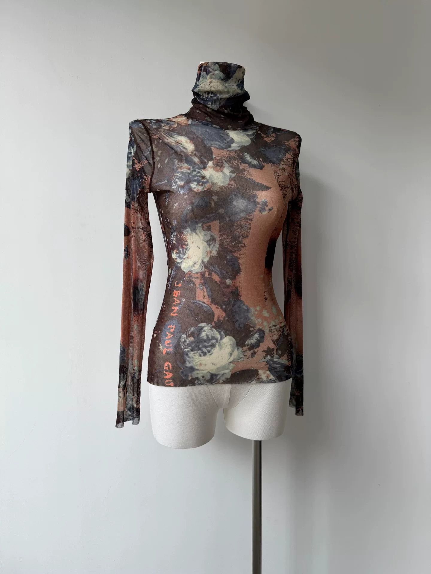 Jean Paul Gaultier Jean Paul Gaultier Floral Print High Neck Top Size M / US 6-8 / IT 42-44 - 3 Thumbnail