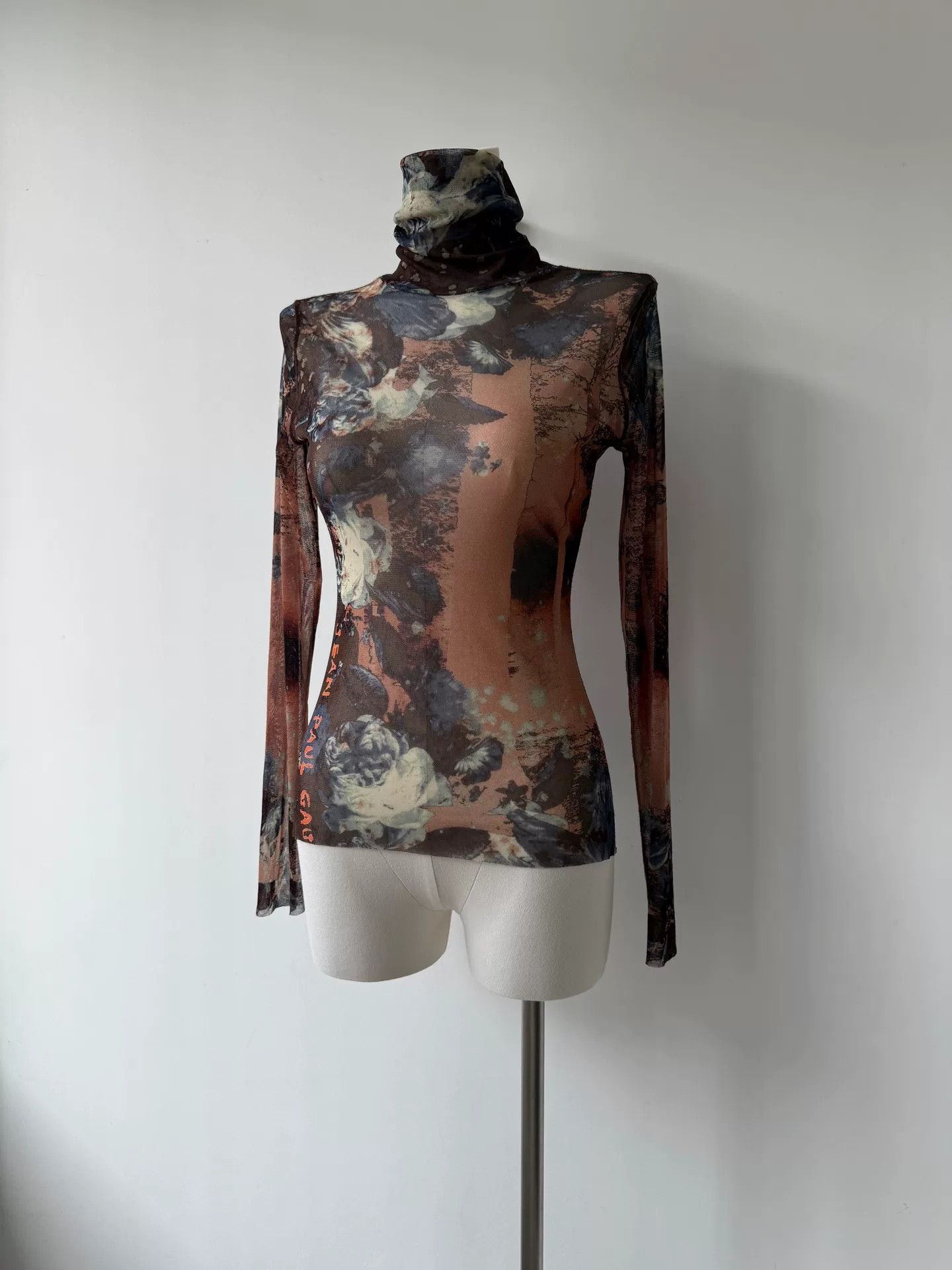 Jean Paul Gaultier Jean Paul Gaultier Floral Print High Neck Top Size M / US 6-8 / IT 42-44 - 2 Thumbnail