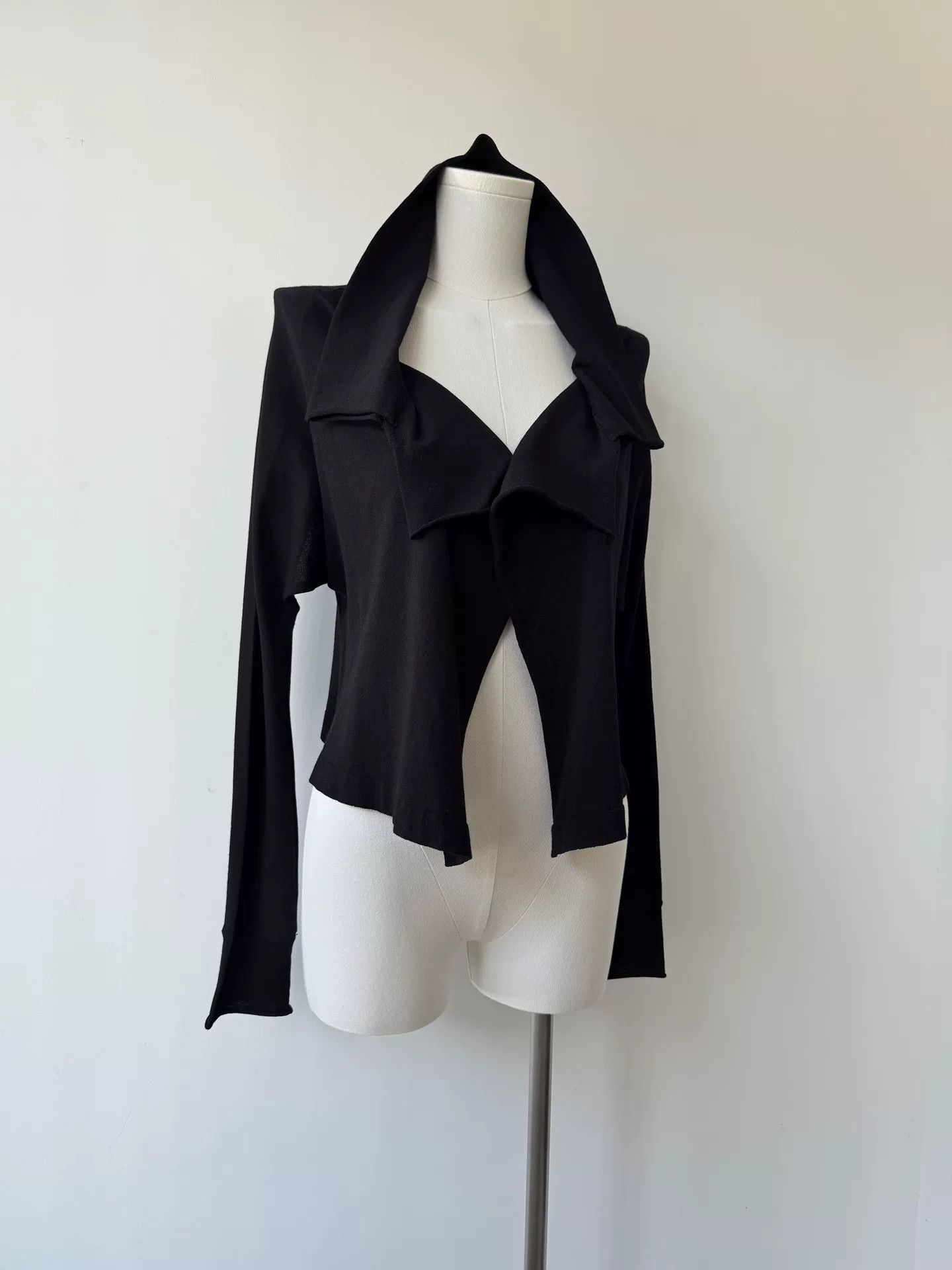 Y's Yohji Yamamoto Y's Asymmetrical Black Cardigan Size M / US 6-8 / IT 42-44 - 2 Thumbnail
