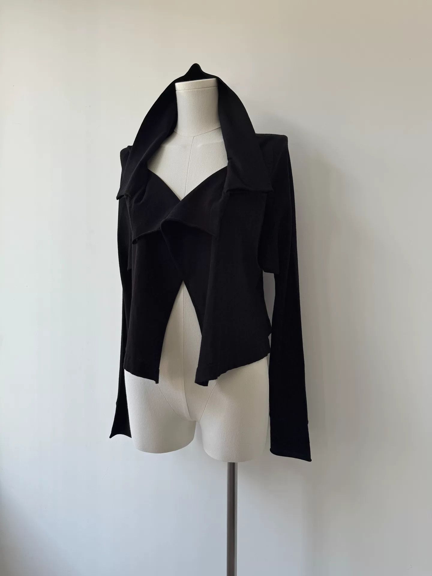 Y's Yohji Yamamoto Y's Asymmetrical Black Cardigan Size M / US 6-8 / IT 42-44 - 3 Thumbnail