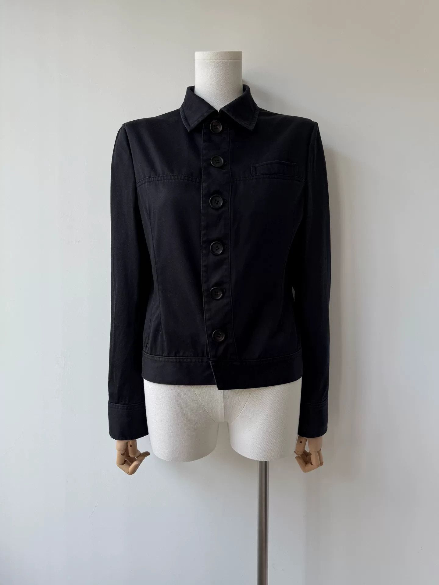 Y's Yohji Yamamoto Y's Black Cotton Jacket Size M / US 6-8 / IT 42-44 - 2 Thumbnail