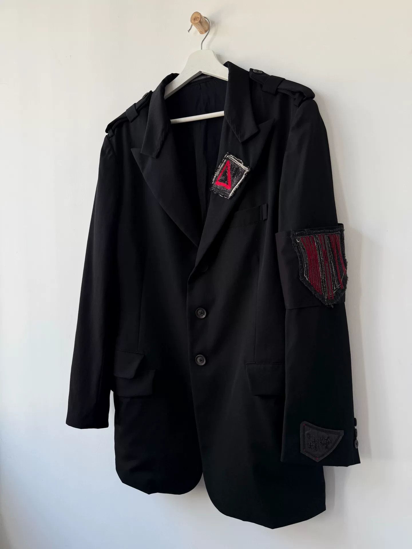 Yohji Yamamoto Yohji Yamamoto Black Wool Smoking Jacket Size US L / EU 52-54 / 3 - 3 Thumbnail