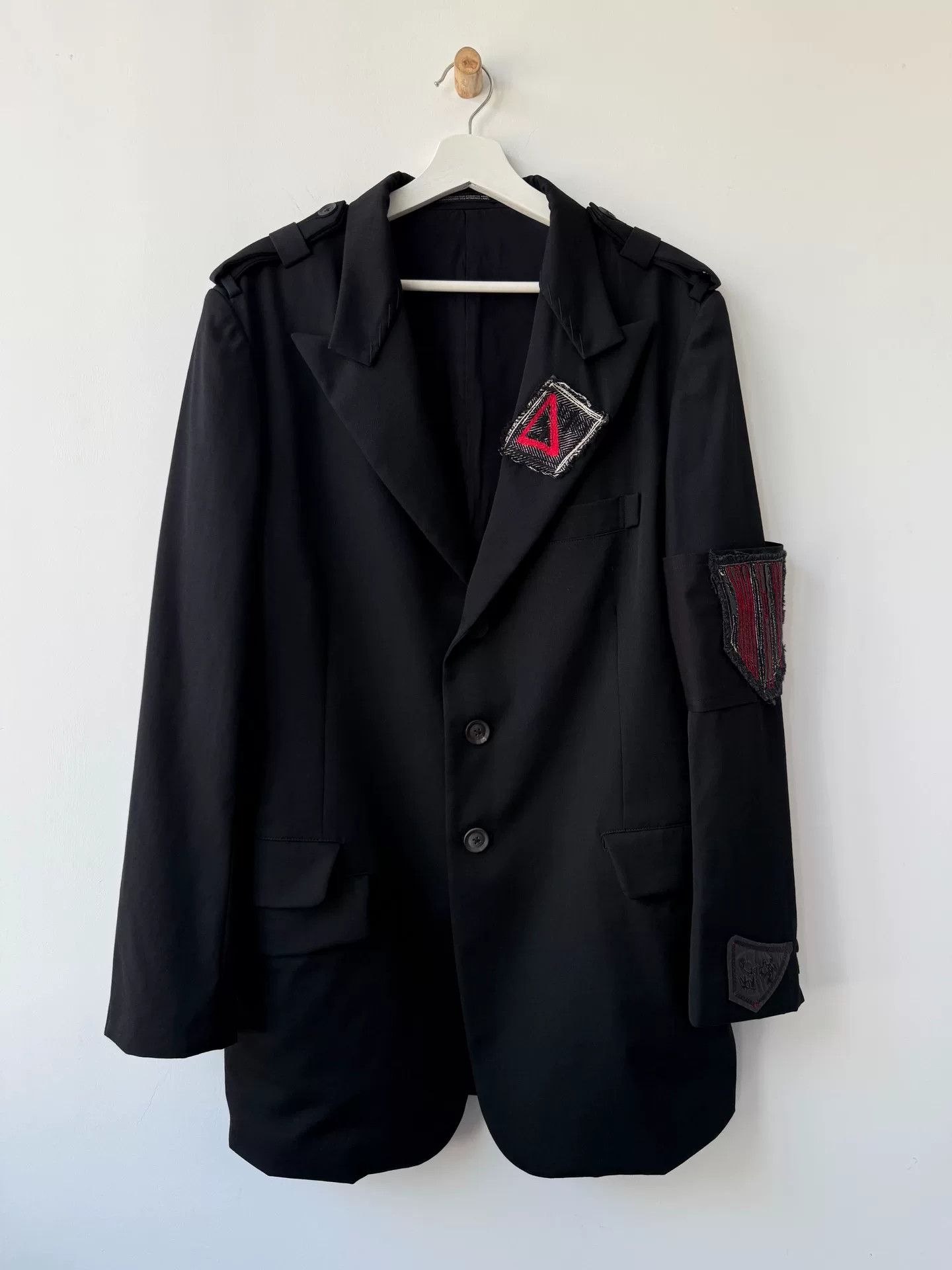 Yohji Yamamoto Yohji Yamamoto Black Wool Smoking Jacket Size US L / EU 52-54 / 3 - 4 Thumbnail