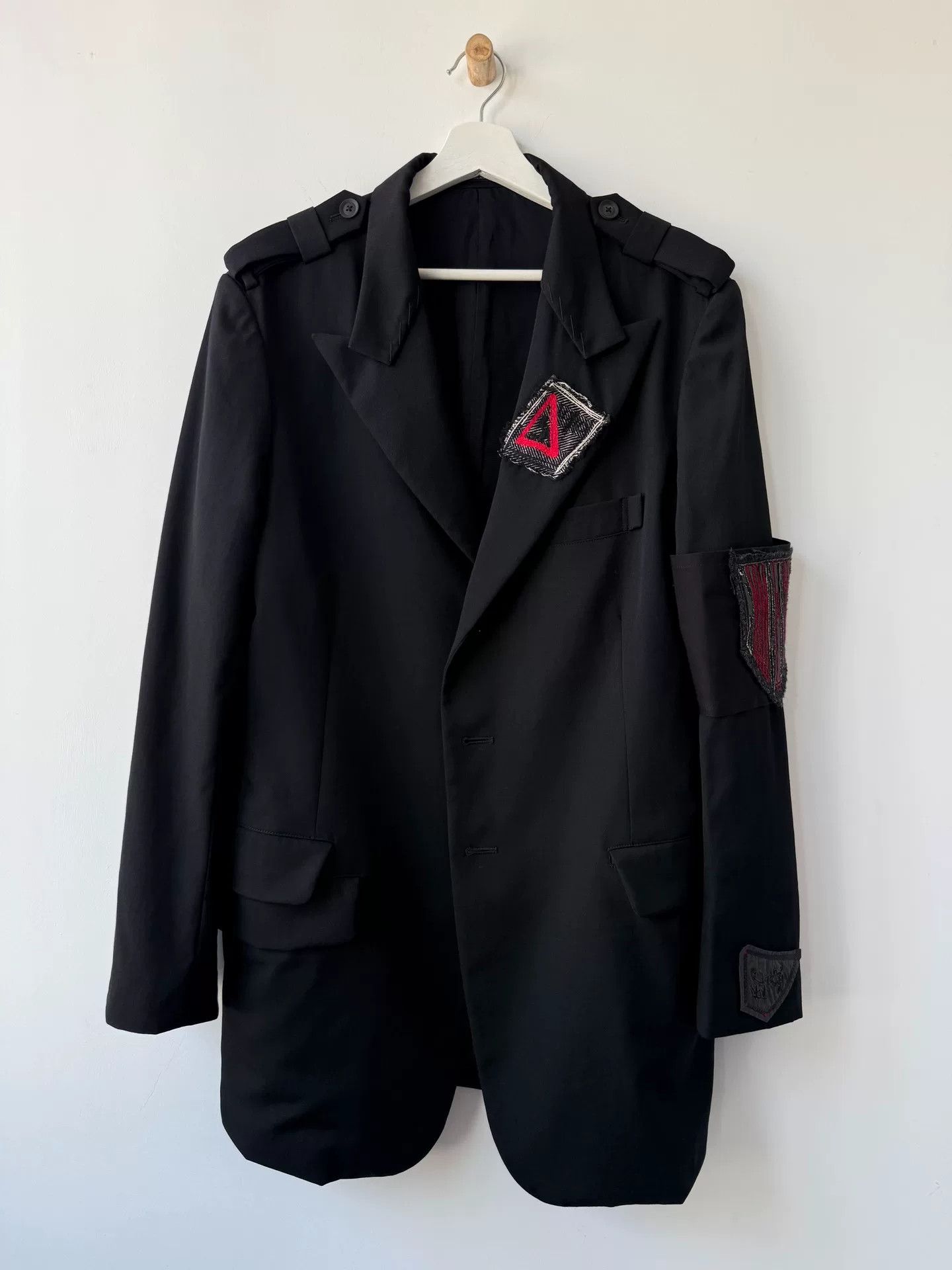 Yohji Yamamoto Yohji Yamamoto Black Wool Smoking Jacket Size US L / EU 52-54 / 3 - 5 Thumbnail