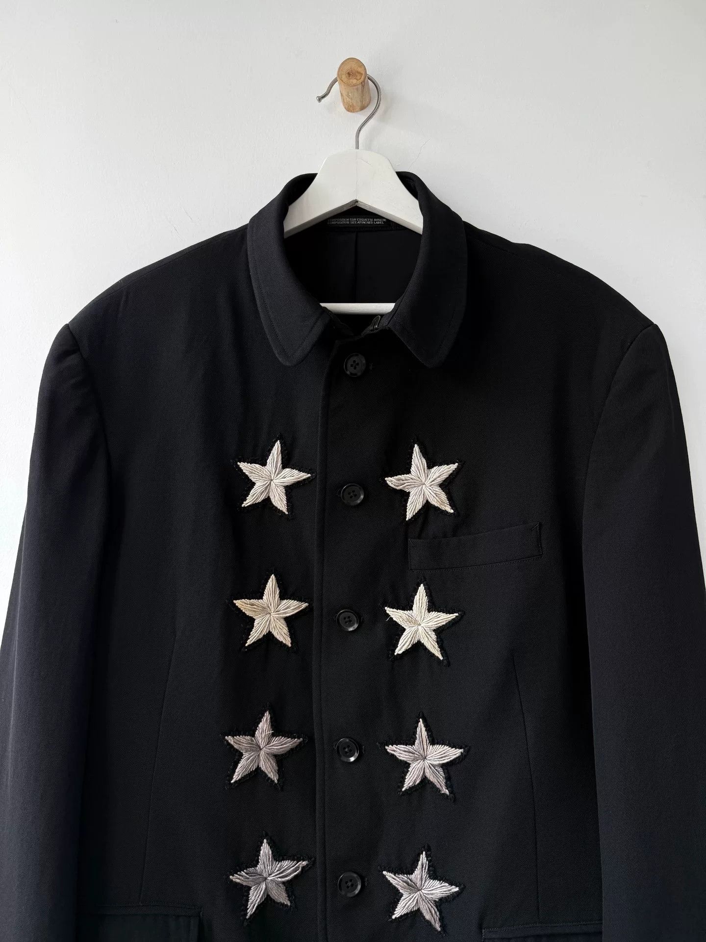 Yohji Yamamoto black wool baroque star jacket Size US L / EU 52-54 / 3 - 3 Thumbnail