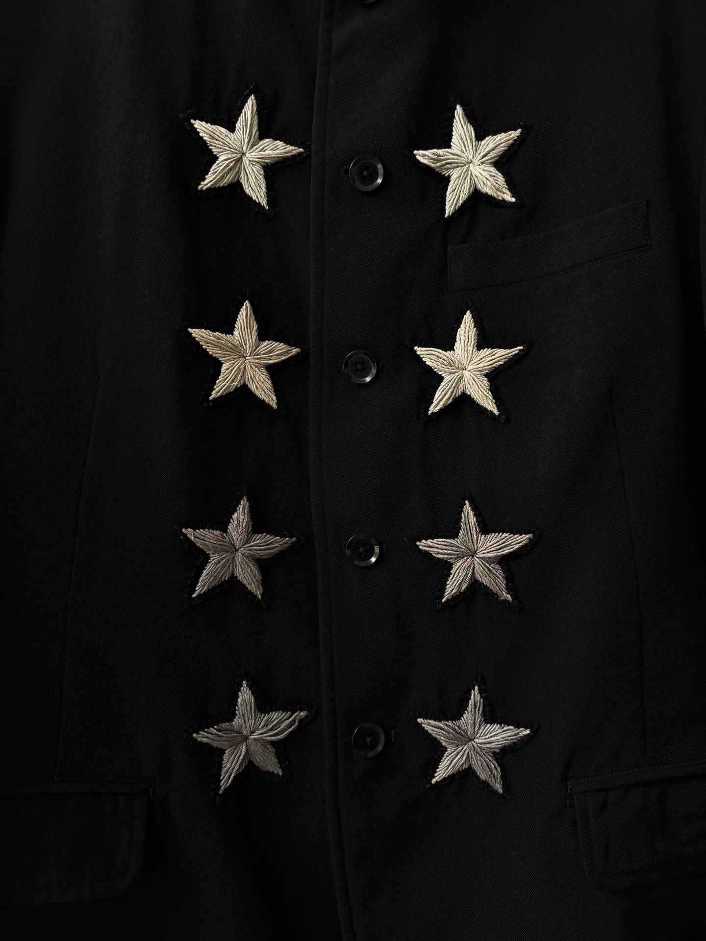 Yohji Yamamoto black wool baroque star jacket Size US L / EU 52-54 / 3 - 7 Thumbnail