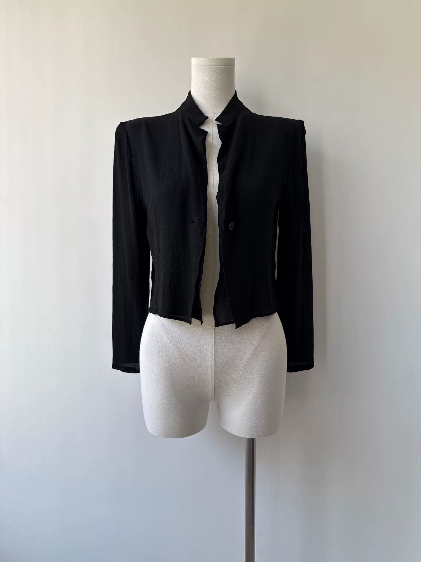 Yohji Yamamoto Yohji Yamamoto Double-Layer Collar Short Jacket Size S / US 4 / IT 40 - 5 Thumbnail