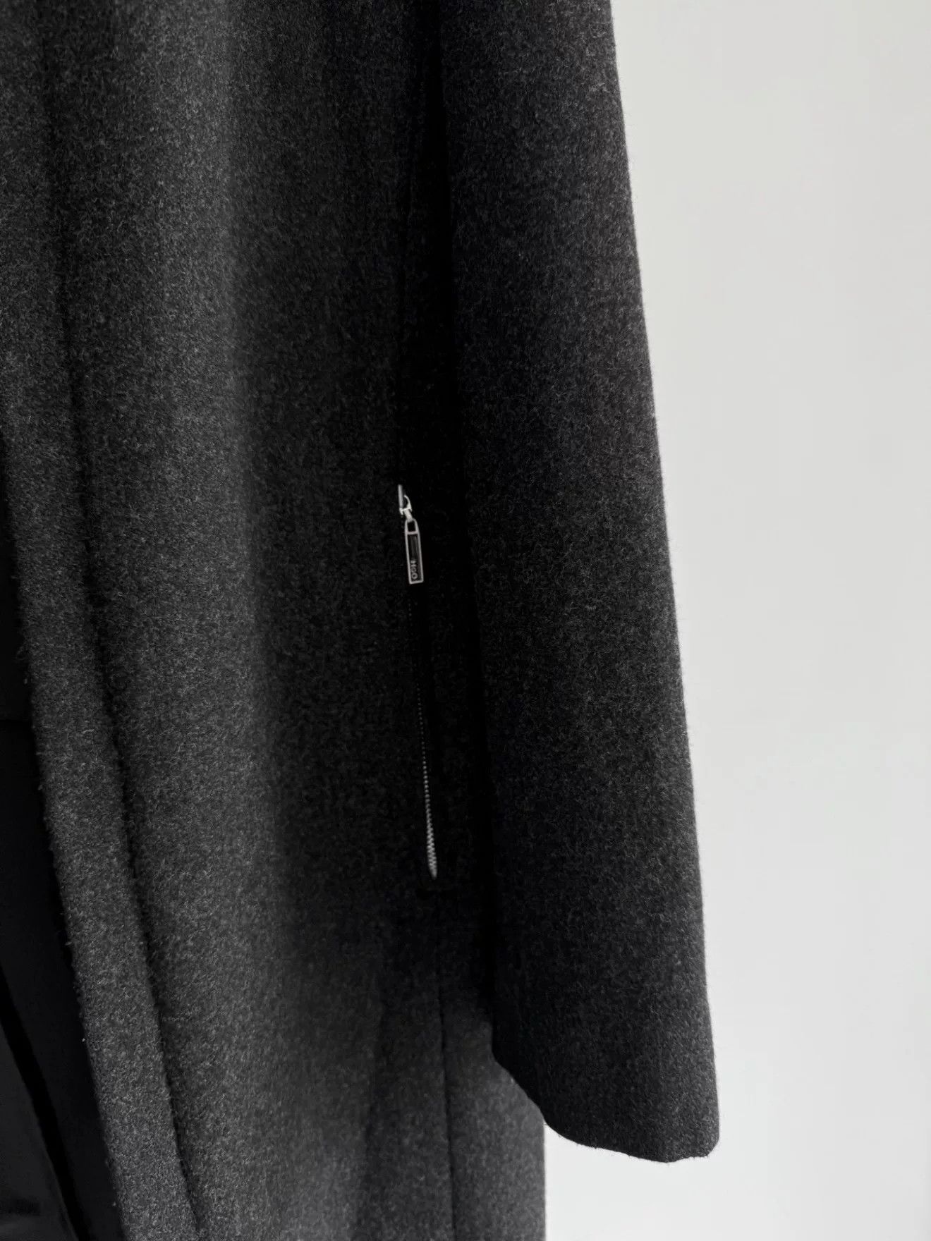 Jean Paul Gaultier Jean Paul Gaultier Charcoal Wool Zip Coat Size US L / EU 52-54 / 3 - 4 Thumbnail
