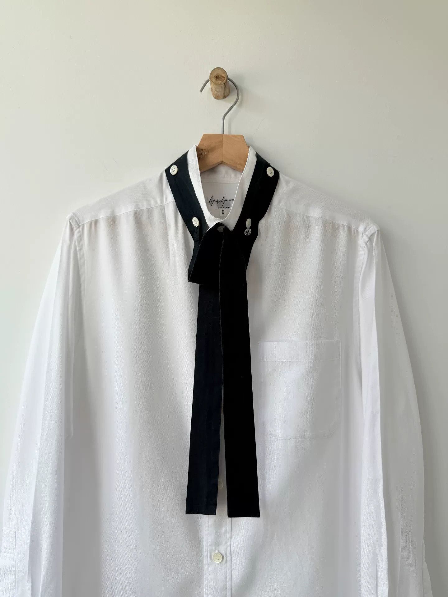 Yohji Yamamoto Yohji Yamamoto Pour Homme White Shirt Size US M / EU 48-50 / 2 - 4 Thumbnail