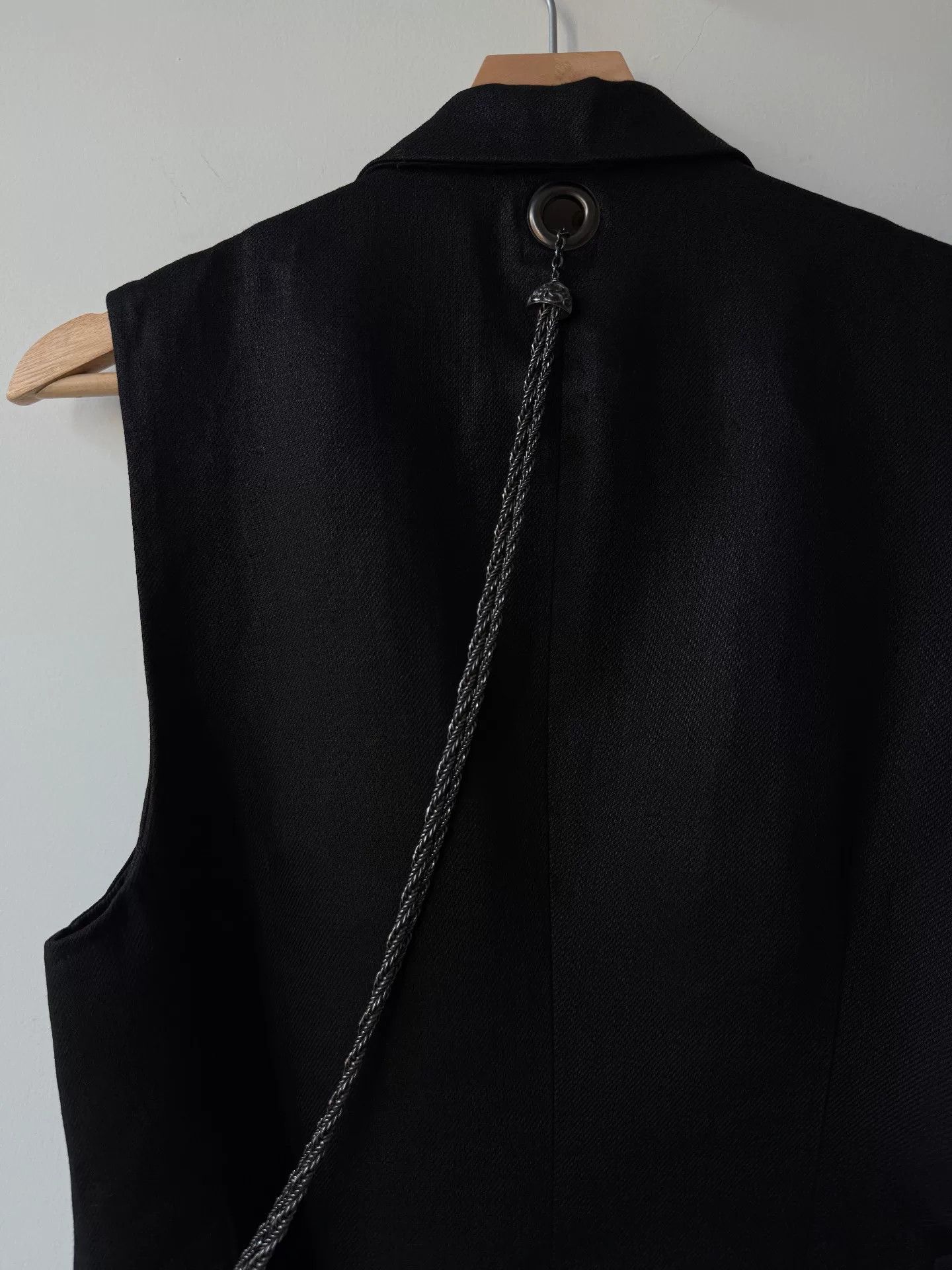 Yohji Yamamoto Yohji Yamamoto Black Linen Vest Size M / US 6-8 / IT 42-44 - 5 Thumbnail