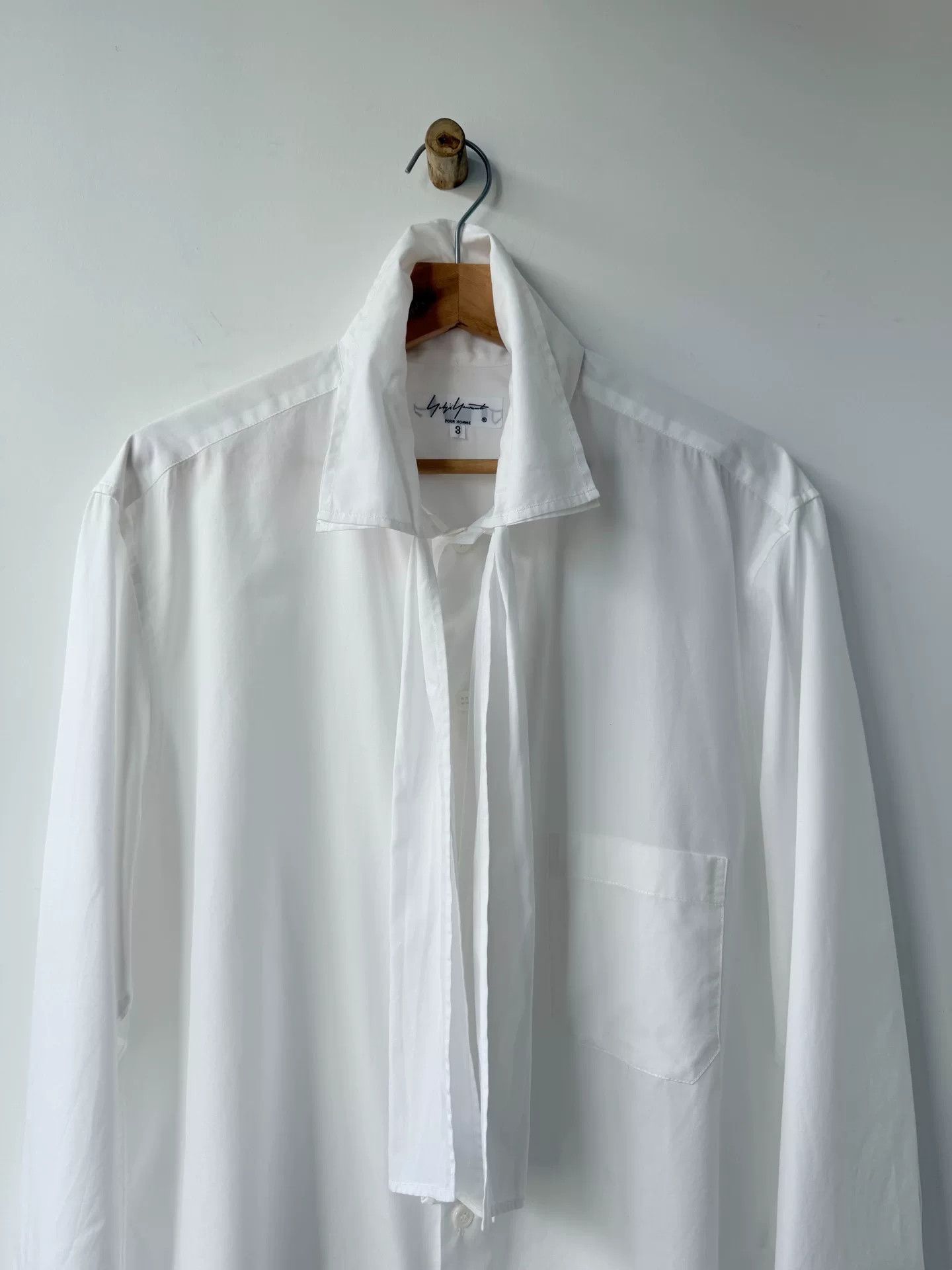 Yohji Yamamoto Yohji Yamamoto White Long Sleeve Shirttail Size US M / EU 48-50 / 2 - 3 Thumbnail