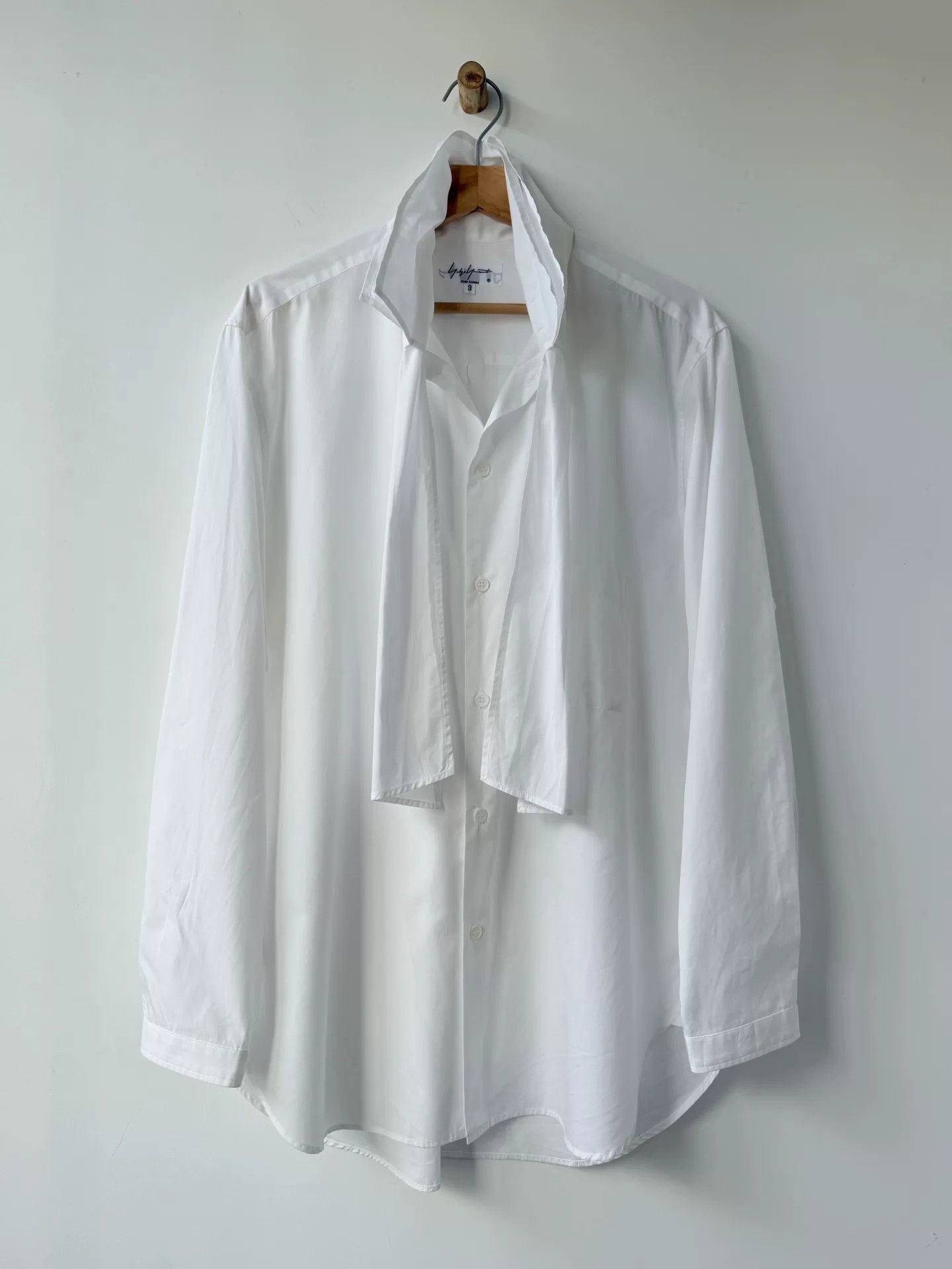 Yohji Yamamoto Yohji Yamamoto White Long Sleeve Shirttail Size US M / EU 48-50 / 2 - 2 Thumbnail
