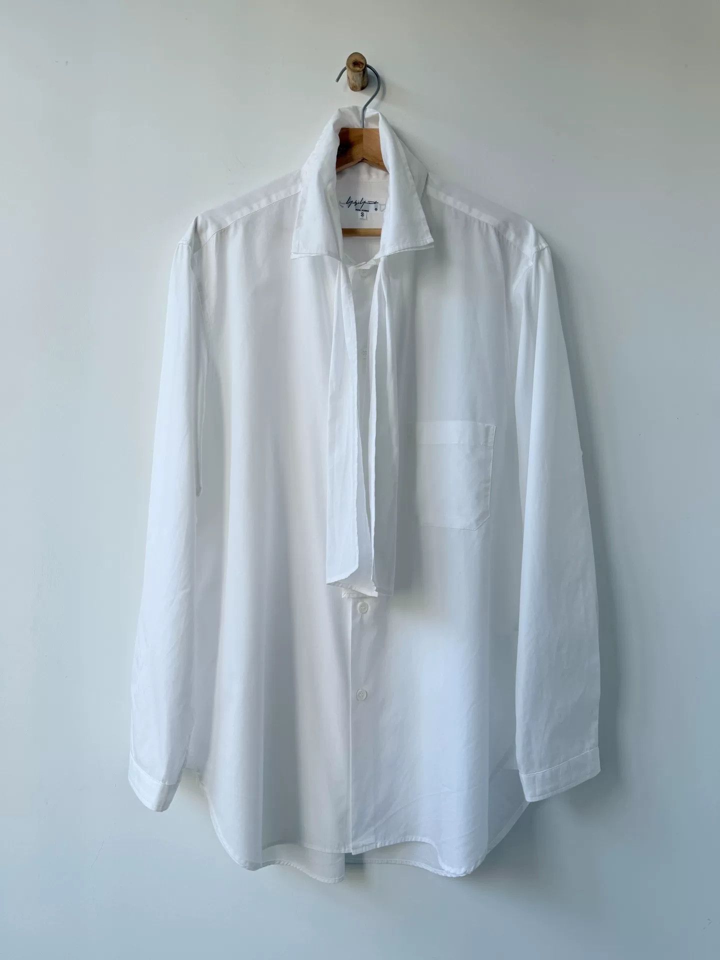 Yohji Yamamoto Yohji Yamamoto White Long Sleeve Shirttail Size US M / EU 48-50 / 2 - 7 Thumbnail