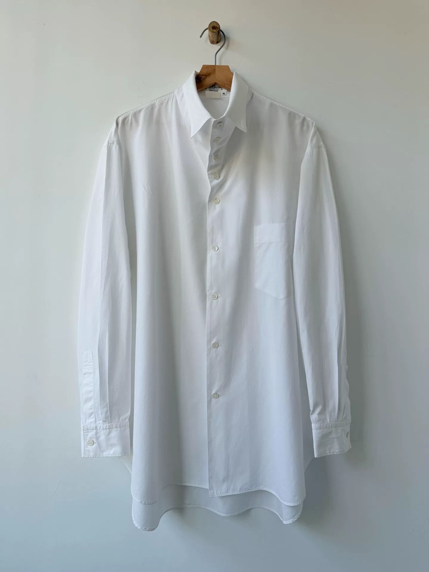 Yohji Yamamoto Yohji Yamamoto Pour Homme White Shirt Size US M / EU 48-50 / 2 - 4 Thumbnail