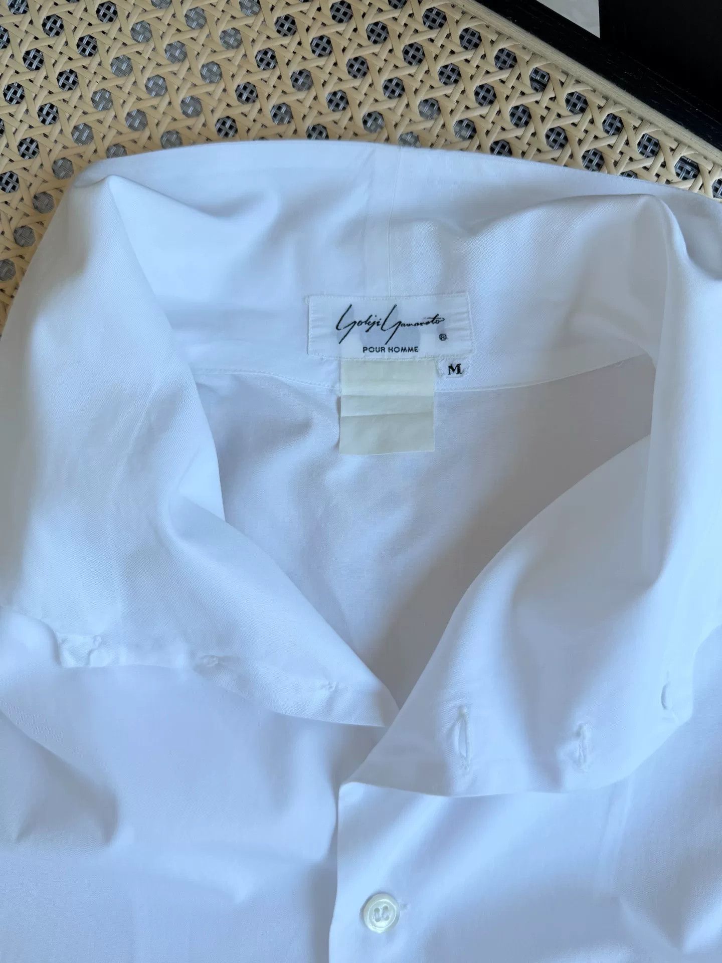 Yohji Yamamoto Yohji Yamamoto Pour Homme White Shirt Size US M / EU 48-50 / 2 - 8 Thumbnail