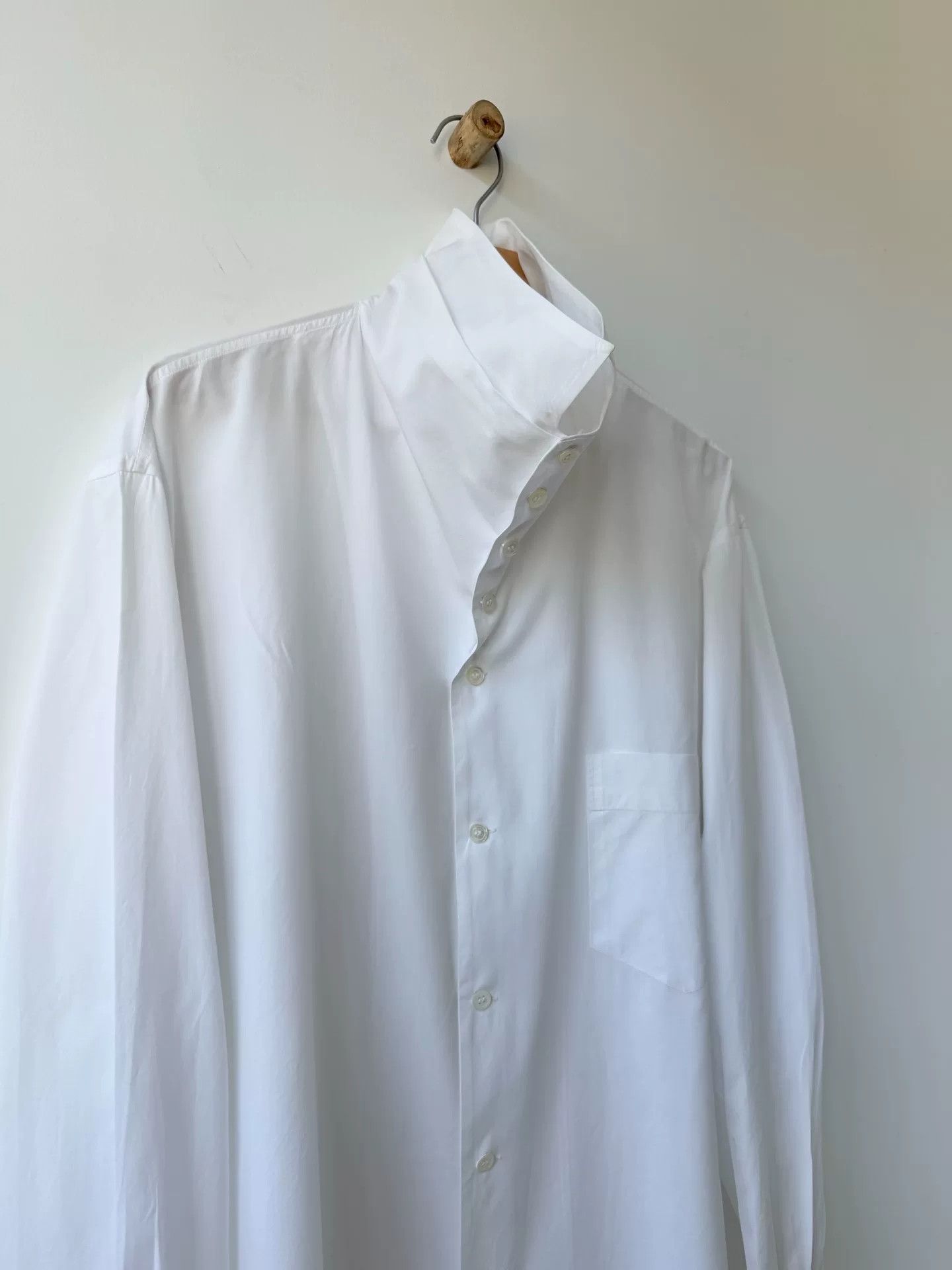 Yohji Yamamoto Yohji Yamamoto Pour Homme White Shirt Size US M / EU 48-50 / 2 - 2 Thumbnail